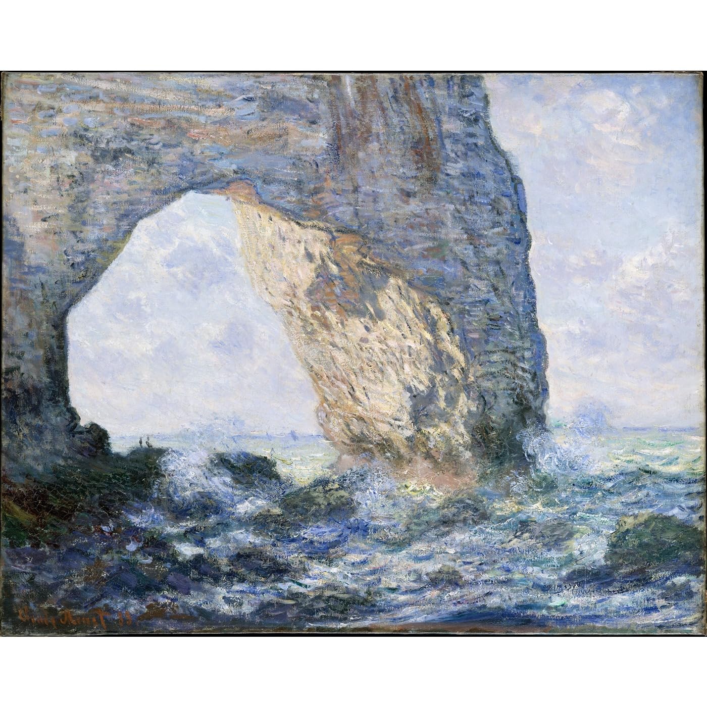 Monet La Manneporte reproduction de prestige sur grande toile durable