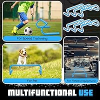 Vista 6 de Wettarn 10 unidades de entrenamiento de agilidad de velocidad, desmontables y duraderas, agilidad pliométrica y multiusos, equipo de entrenamiento