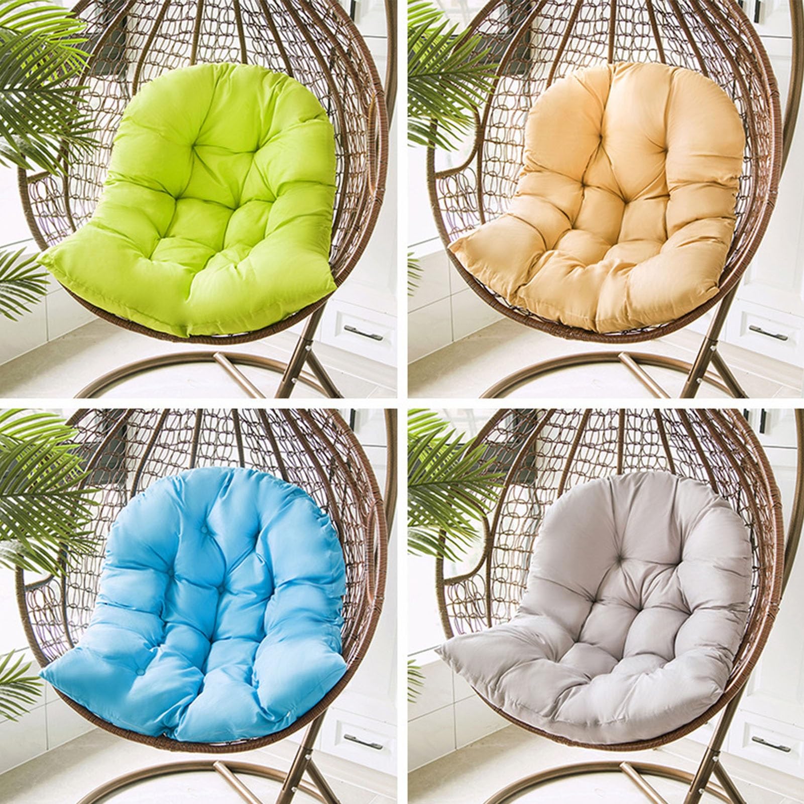 Balançoire Panier Suspendu Coussin de siège Respirant éPaissir Coussins pour Chaise à œUfs Suspendue, Amovible Chaise Oeuf Suspendue pour Patio Jardin Extérieur - Uniquement des Coussins À Vendre(A9)