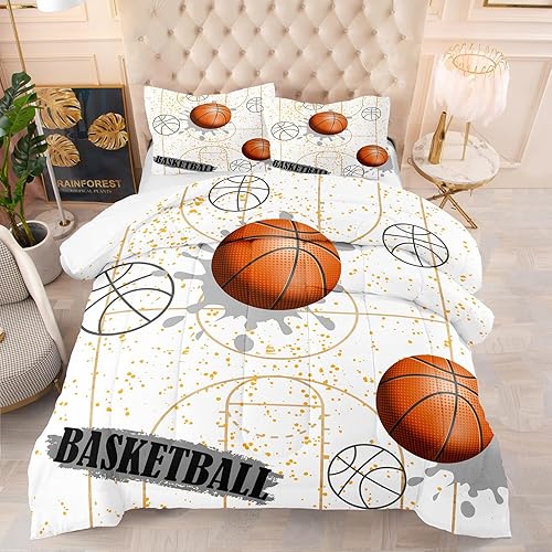 NINENINE Coloridos juegos de ropa de cama tamaño individual con diseño de arcoíris para niñas y adolescentes, juego de edredón de sol y lluvia,