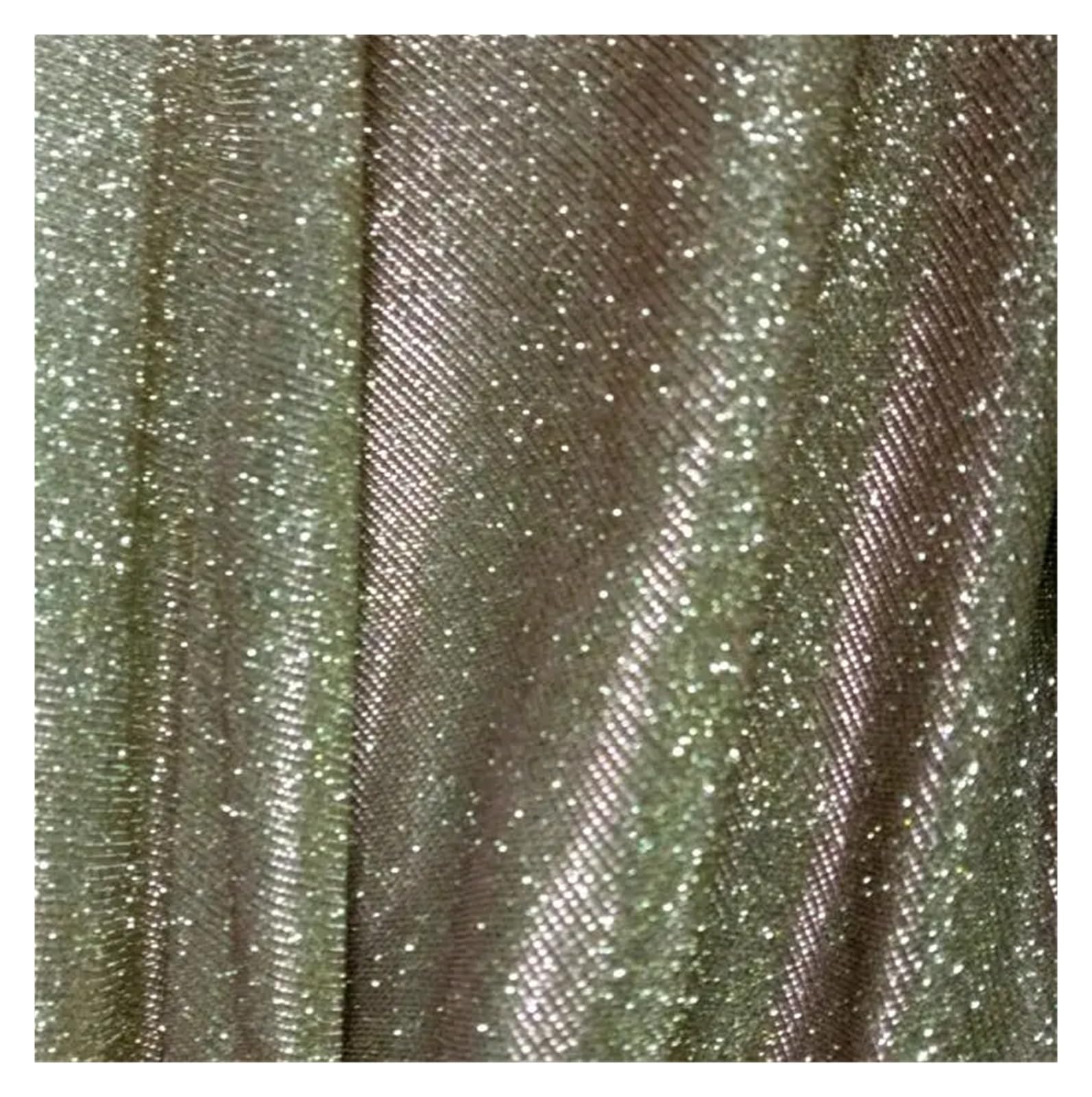 Fabric, Fashionable Polyester Composite Glitter Fabric for Bridal Dress Decoration Multicolor 50x148cm(2-17 Golden-Pink)