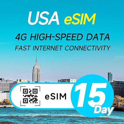 Tarjeta eSIM de AT&T USA 15 días de datos ilimitados Datos 4G LTE para Estados Unidos para iPhone, iPad, teléfonos Android y tabletas
