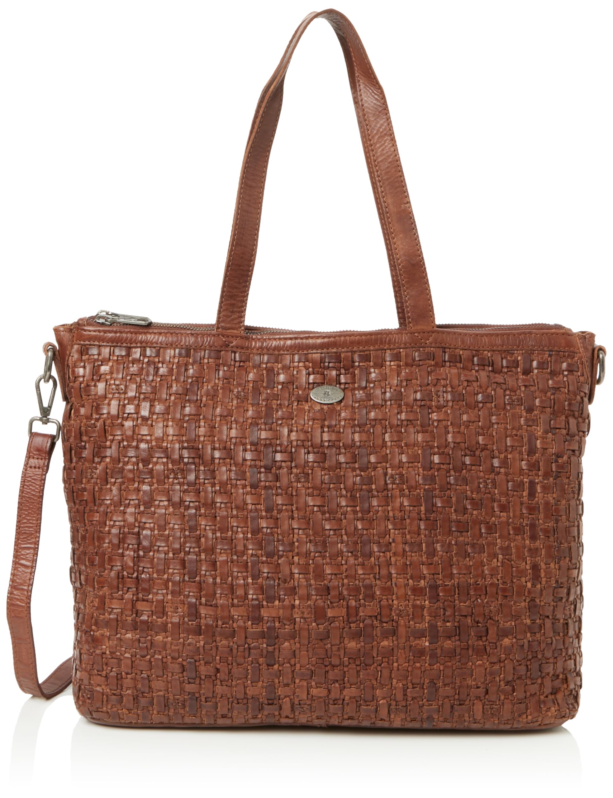 acalmar Women's Leather Shopper, Brown, One Size