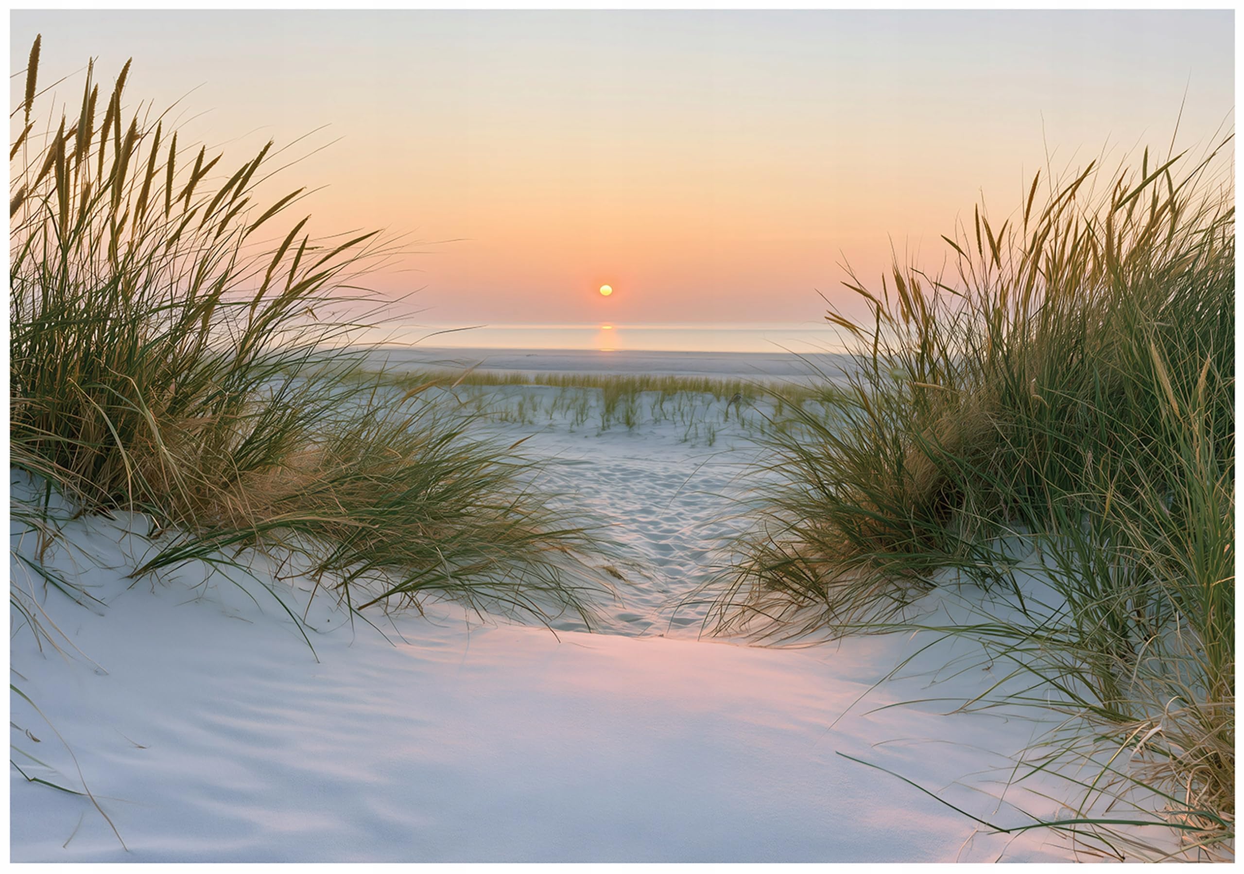 Wallarena Beach Beige Wall Mural Photo Wallpaper For Living Room & Bedroom 300 X 210 Cm