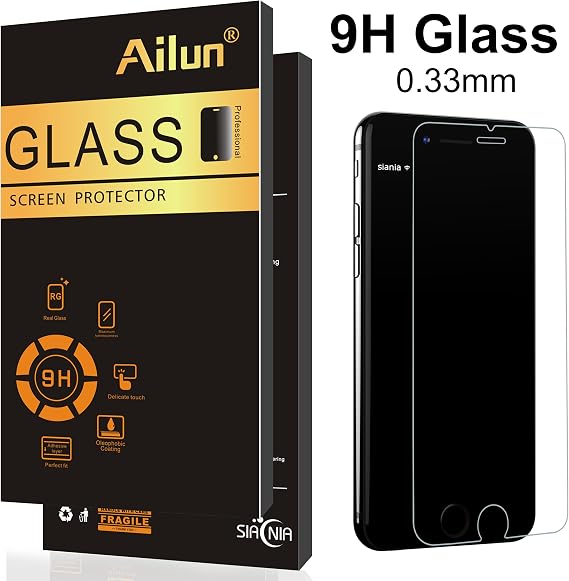 Ailun Screen Protector for Apple iPhone 8,7,6s,6 [4.7-Inch] 3Pack, 2.5D Edge Tempered Glass Case Friendly