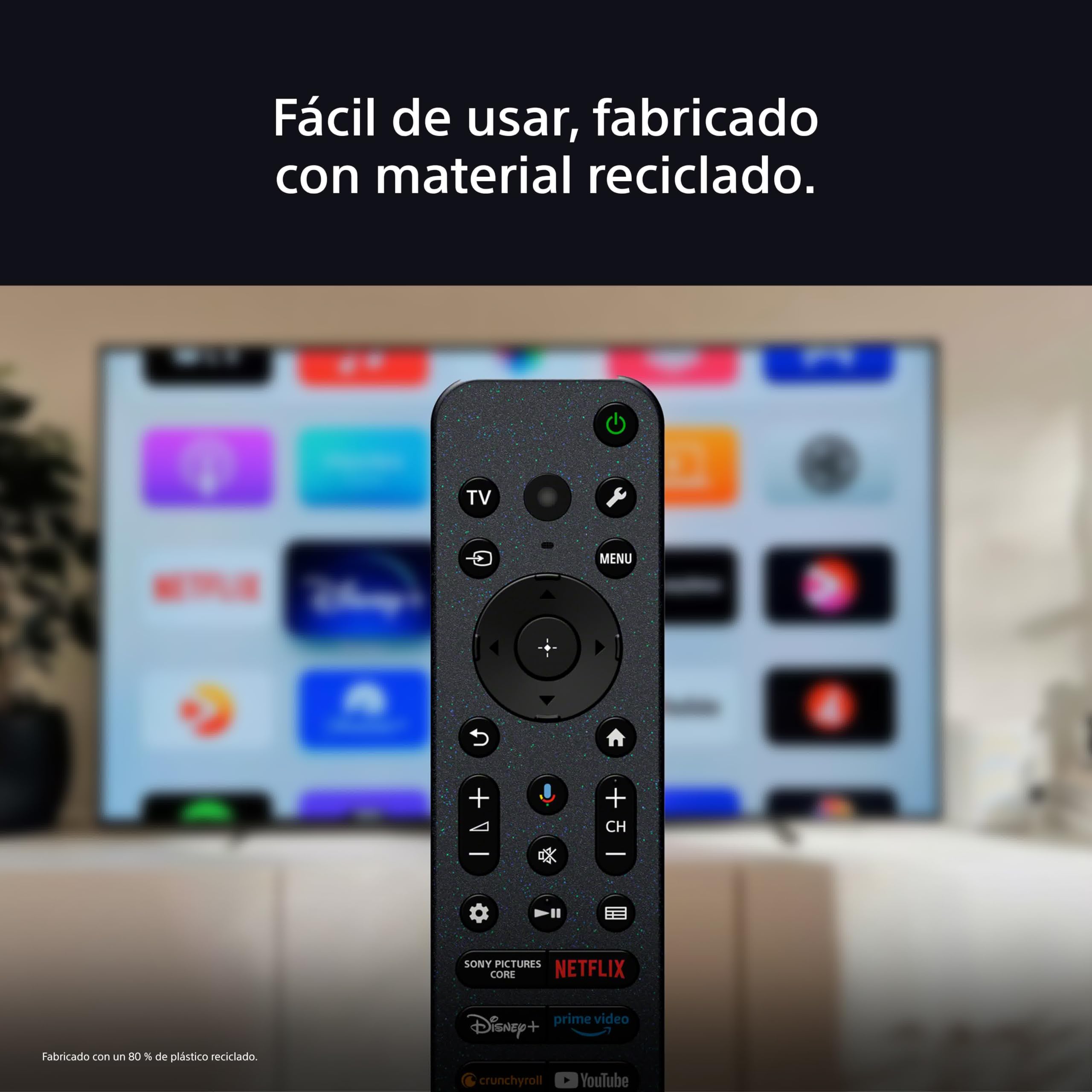 Sony BRAVIA 3, TV 43", Direct LED, Altavoz X-Balanced, Dolby Vision/Atmos, Google TV 2025, Apple AirPlay 2, Eco Dashboard 2, Menú del Juego 2, Smart TV, K43S32, Negro, Bravia 3​, 43 Inch