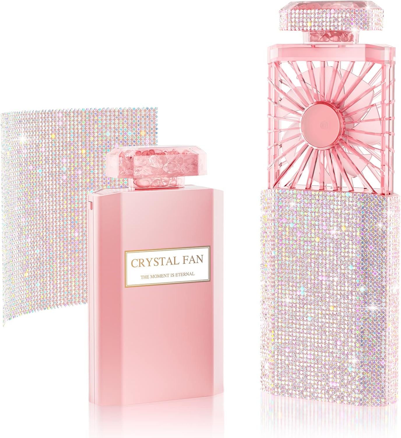 LIGHTDESIRE DIY Bling Crystal Rhinestones Handheld Fan