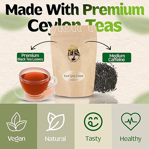 Miniatura 5 de English Tea Store Té de hojas sueltas, crema Earl Grey, 16 onzas, 1 libra (paquete de 1)