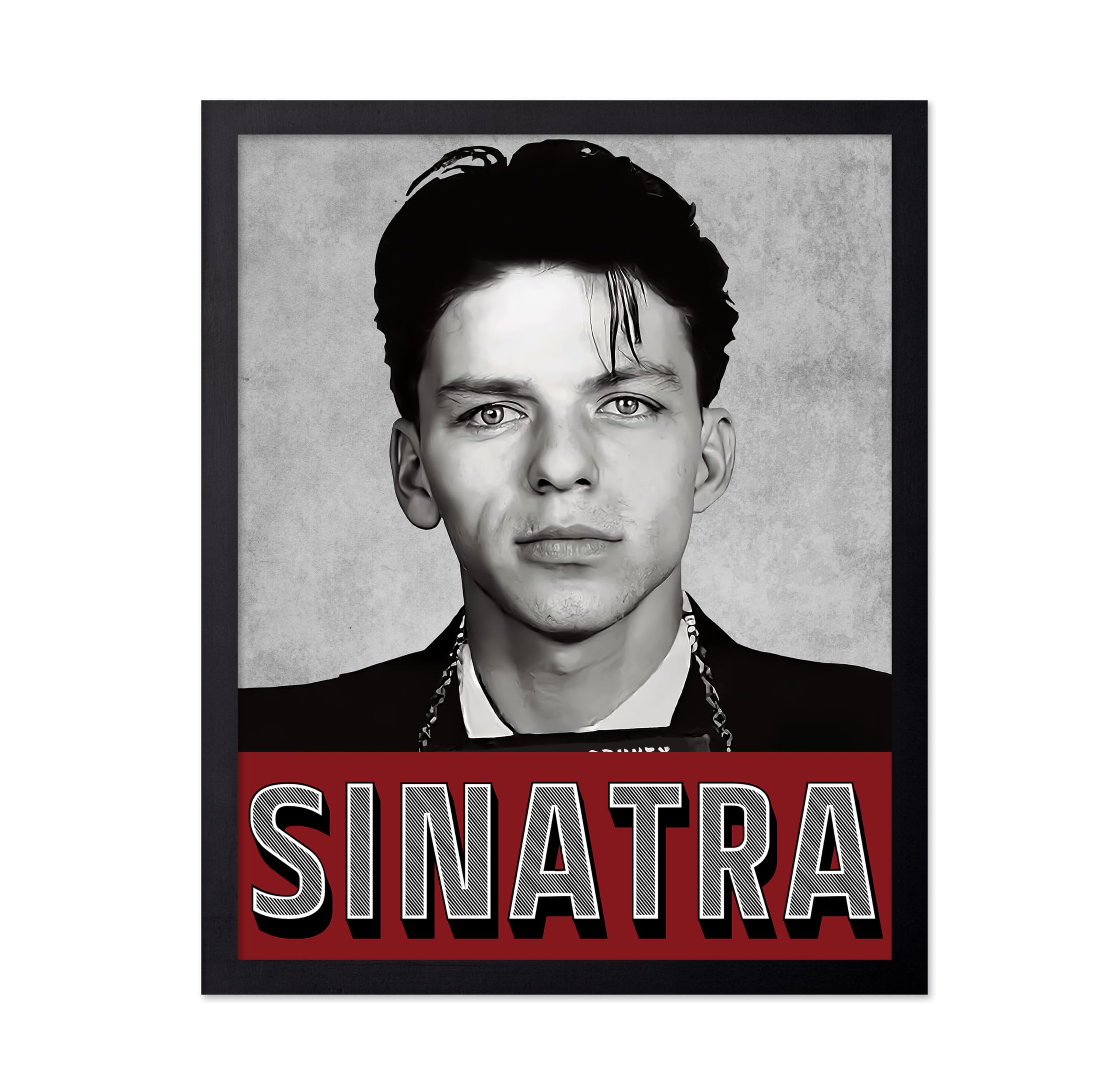 Poster Master Ol' Blue Eyes Print - Retro Singer Portrait Poster - Celebrity Musician Art - Modern Housewarming Gift - Great Bedroom or Living Room Wall Decor - 16x20 UNFRAMED Wall Art