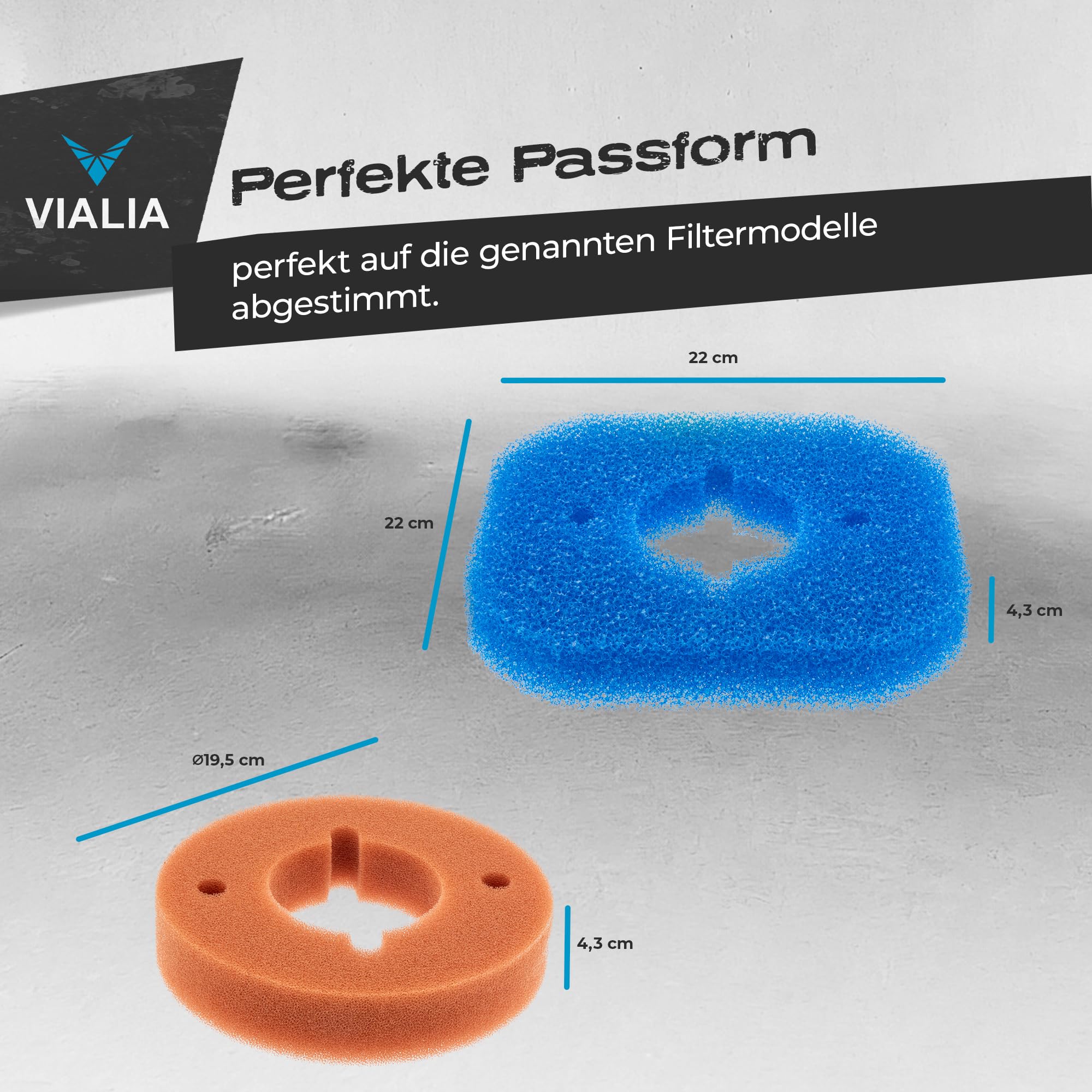 Wartungspaket kompatibel mit Oase FiltoClear 3000 Komplettset 3 Filterschwämme 9W UVC Ersatzlampe