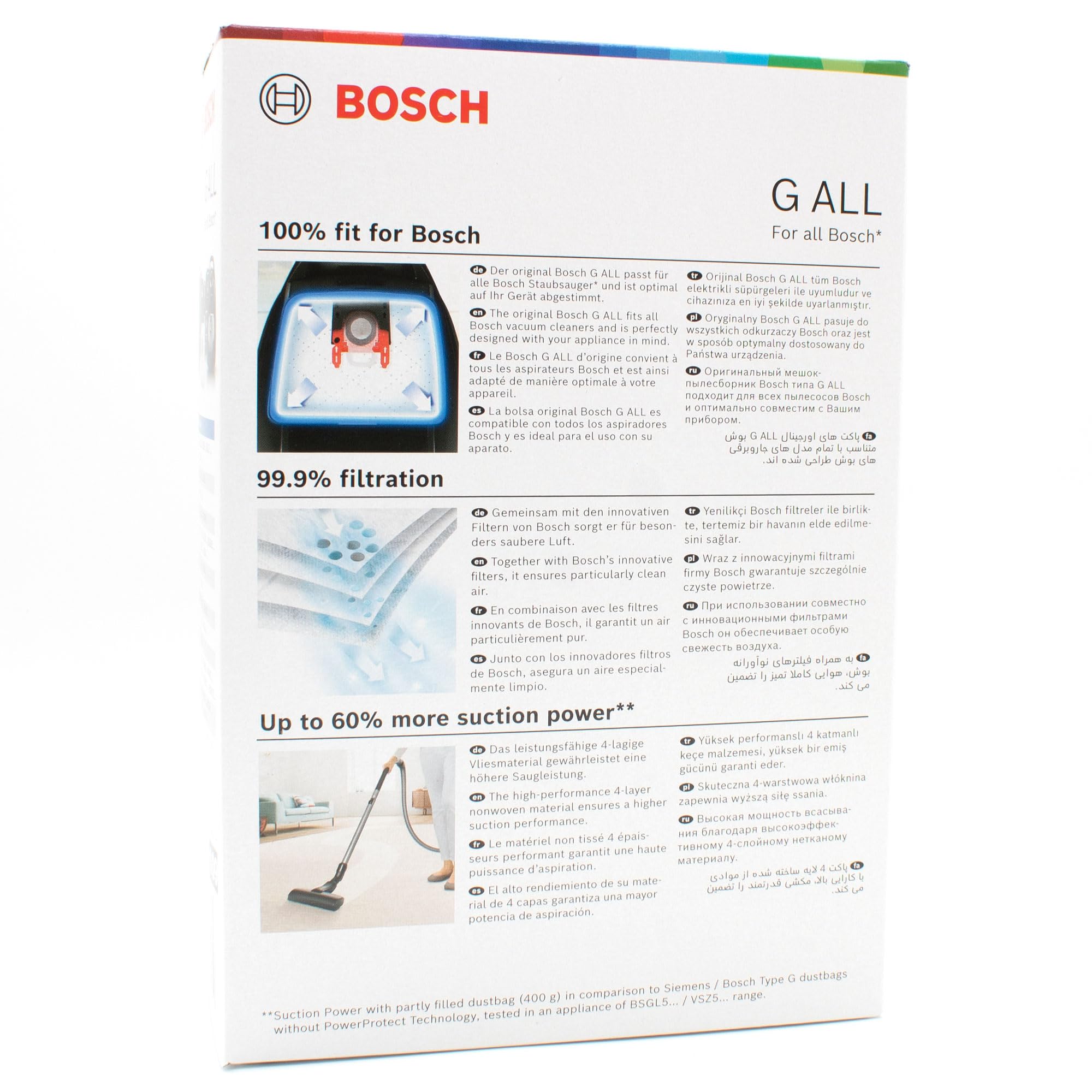 PakTrade 8 Bolsas para Aspiradora + 10 Ambientadores Compatible con Bosch BGL4SIL1/01, BGL4SIL2, BGL4SIL2/01, BGL4SIL69, BGL4SIL69/01, BGL4SIL69A | 8 Bolsas, Ambientador, Accesorios, Repuestos