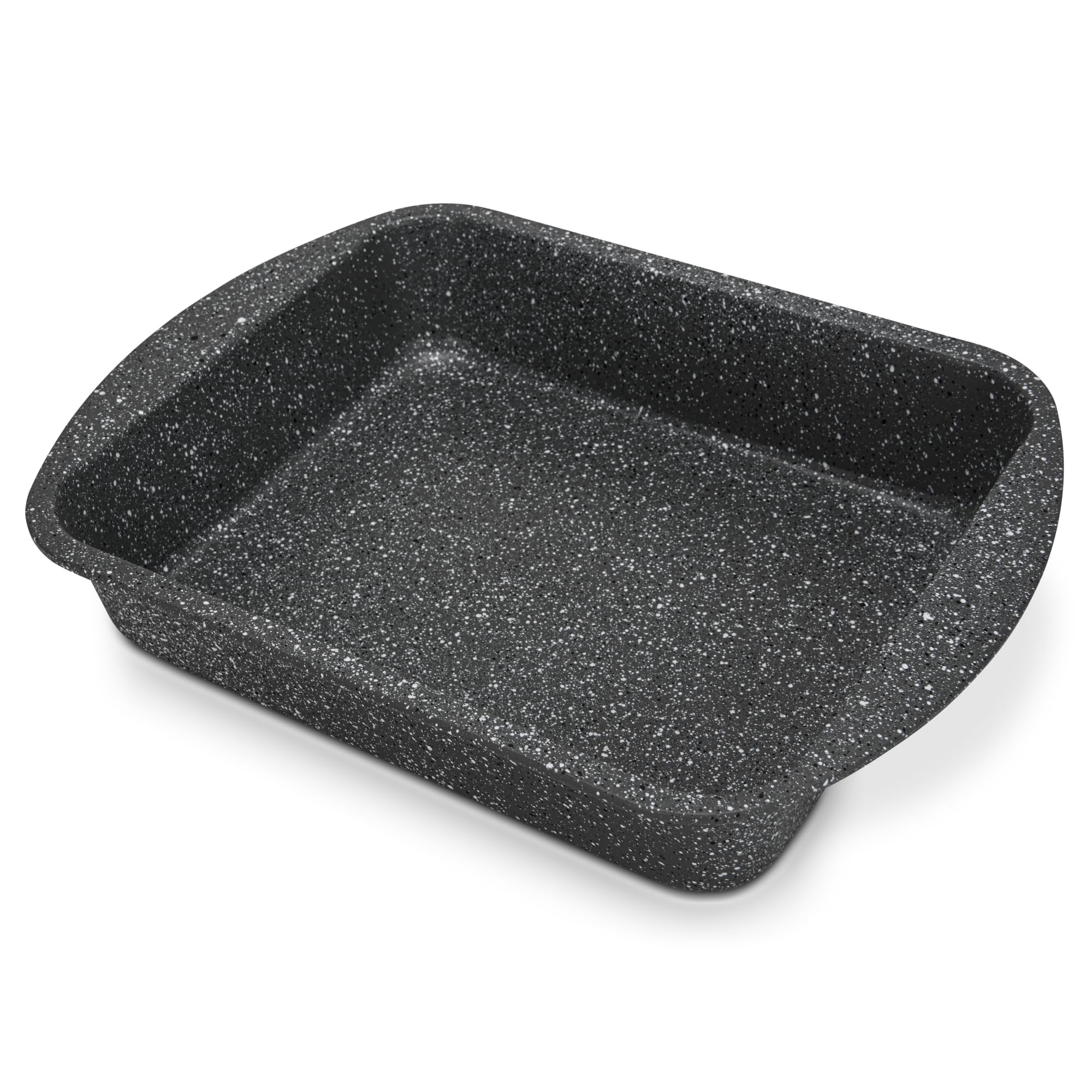 Fissman Rectangular Roaster Pan 35x27cm, Carbon Steel Non Stick Coating 6.5cm Deep Roaster Pan | Durable High-Heat Roasting Pan | Granite Non Stick Coating for Roasting, Baking | PFOA Free