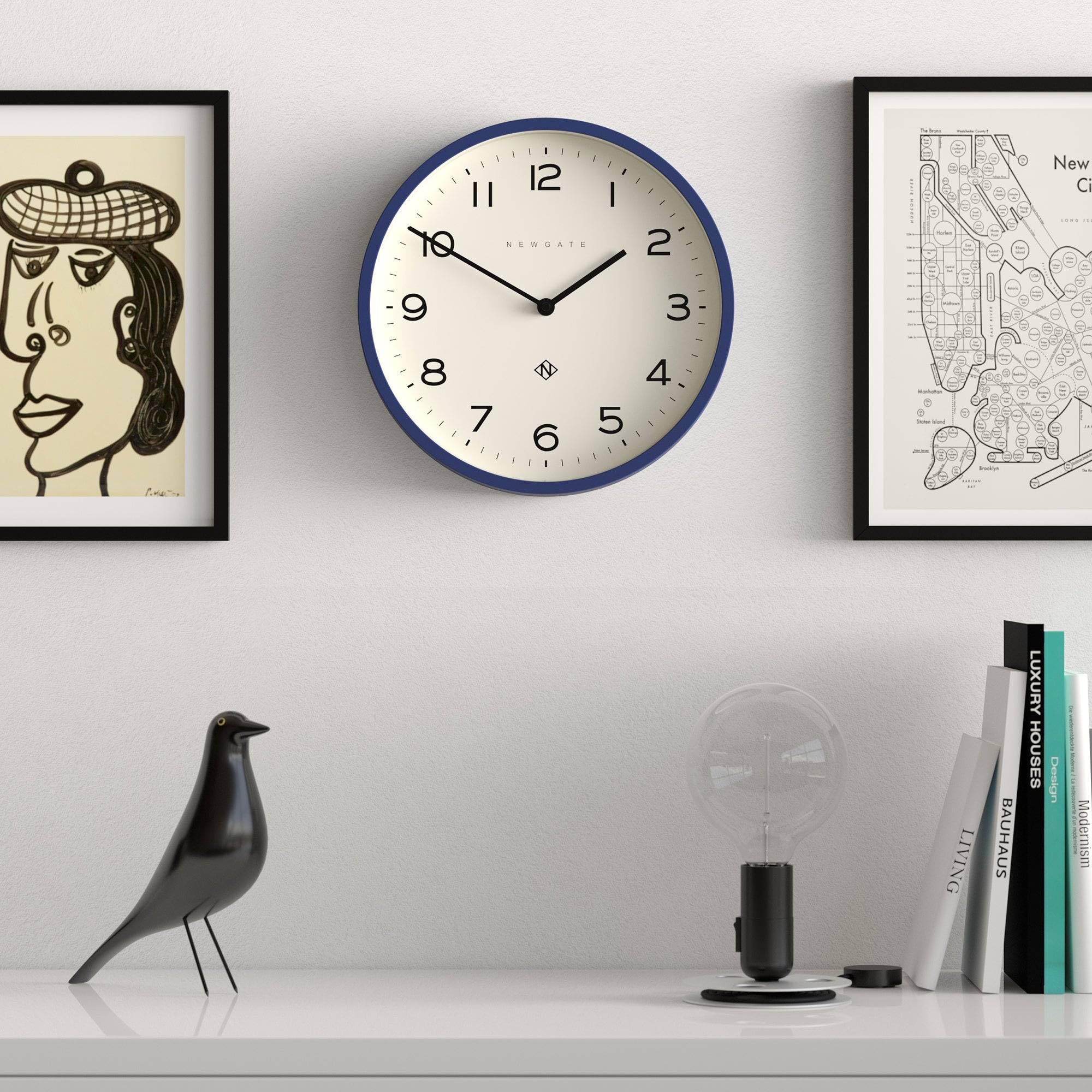 Amazon.com: NEWGATE® Number Four Echo wall Clock | Modern Round