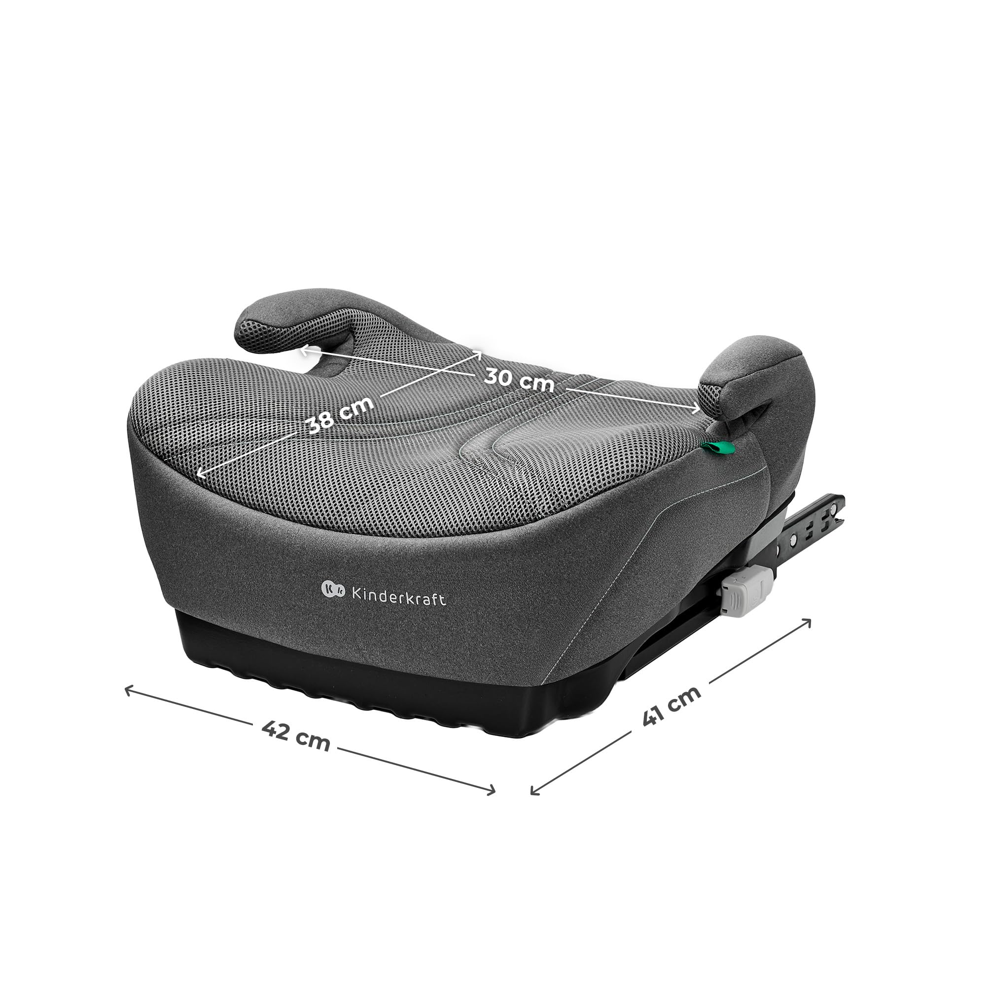 Kinderkraft I-BOOST 2 PRO, Asiento para Niños de 125-150 cm y de 6 a 12 años, Montaje ISOFIX, muy ligero (2,36 kg), Reposabrazos Ergonómicos, Acolchado Desmontable, Verde — view 5