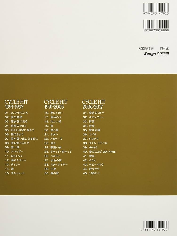 ピアノ弾き語り スピッツ/CYCLE HIT 1991-2017~Spitz Complete Single ピアノ弾き語り スピッツ/CYCLE HIT 1991-2017~Spitz Complete Single