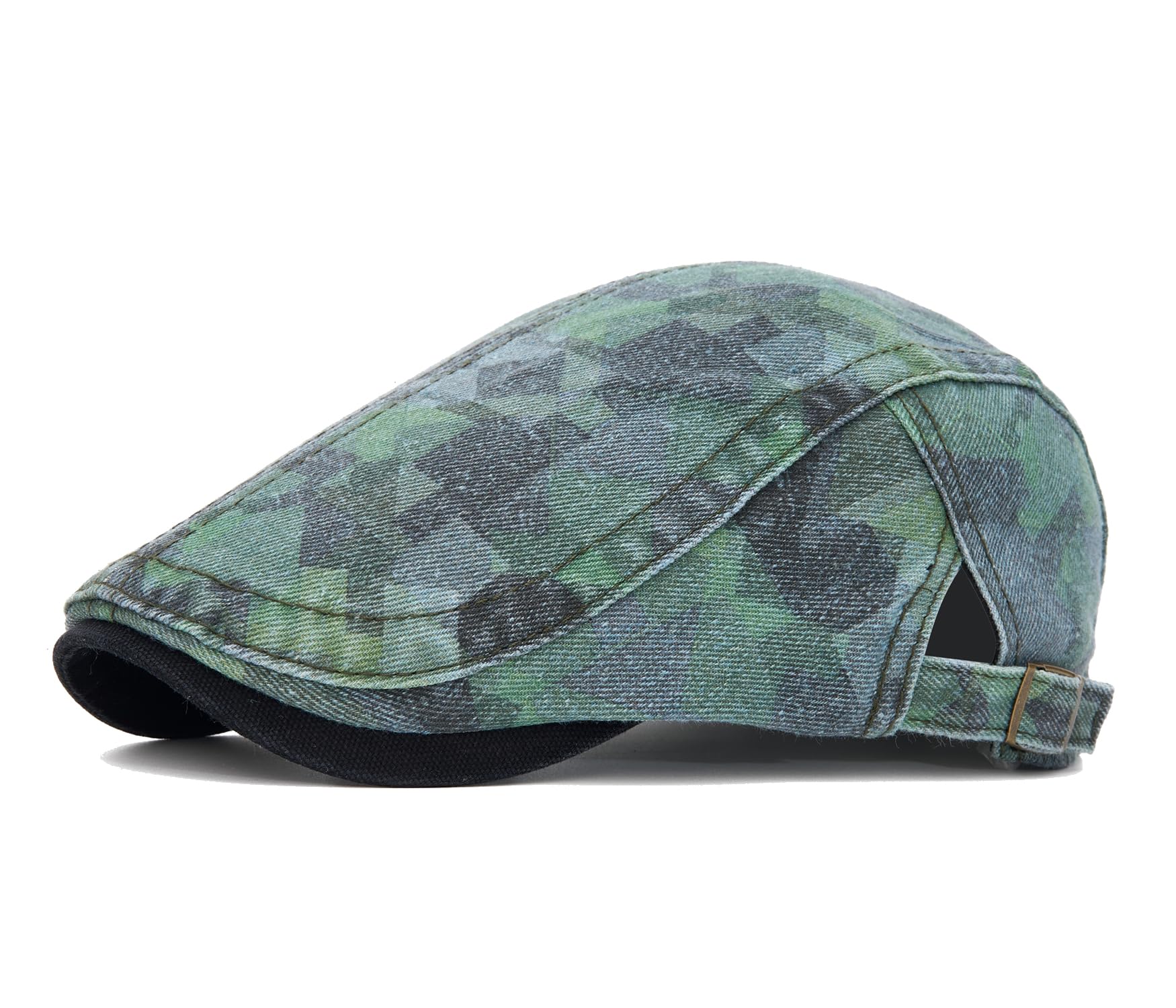 Quanhaigou Unisex Denim Newsboy Hats Flat Ivy Gatsby Cabbie Driving Berets Hat Cotton Dad Cap for Men Women