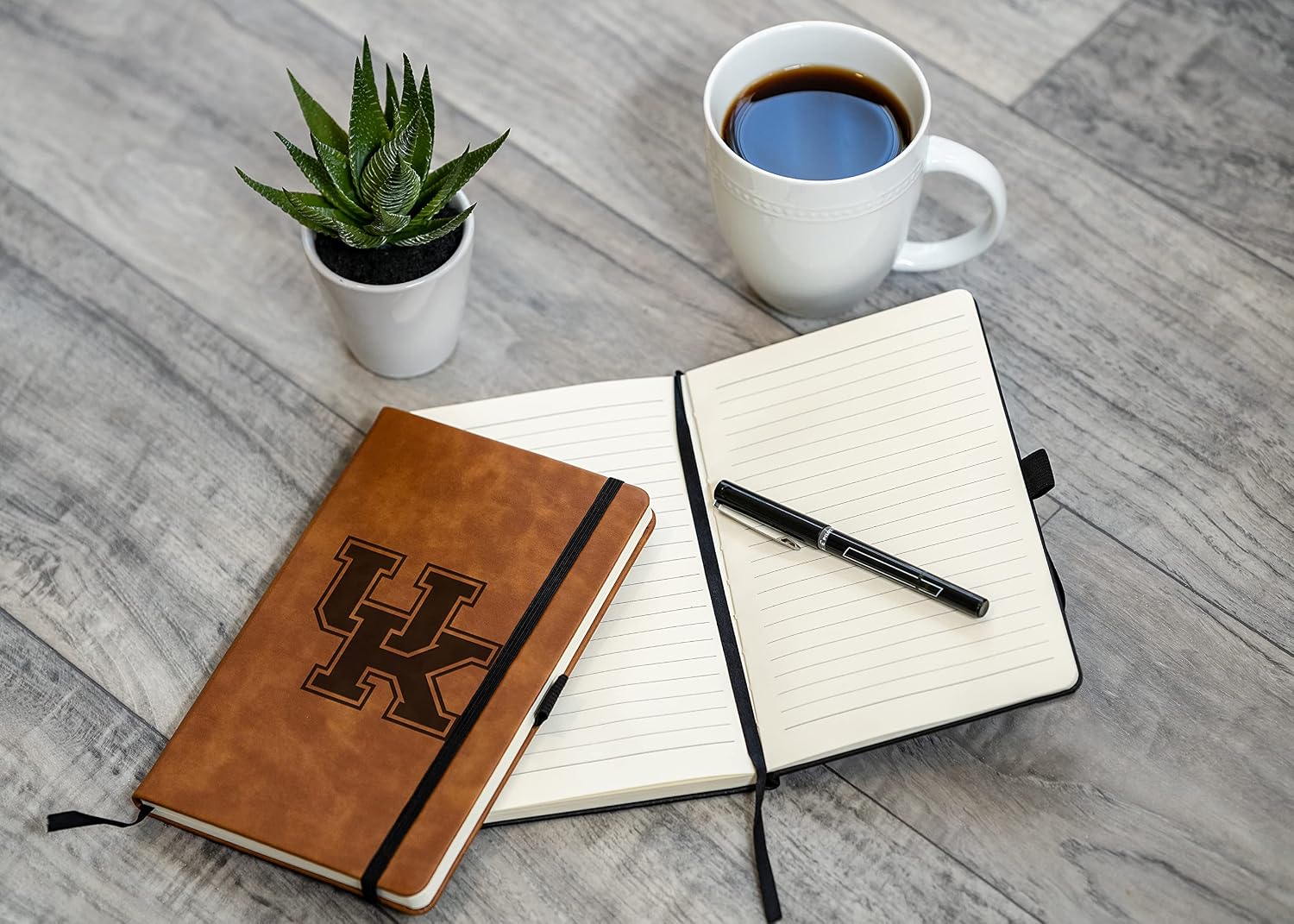 Rico Industries NCAA Kentucky Wildcats Brown Laser Engraved Small Notepad Jounral/Notepad 8.25" x 5.25"- Office Accessory