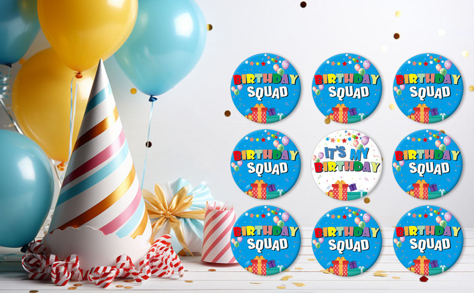 HAHZY Happy Birthday Pin, 2.3'' It's My Birthday Pins, Birthday
