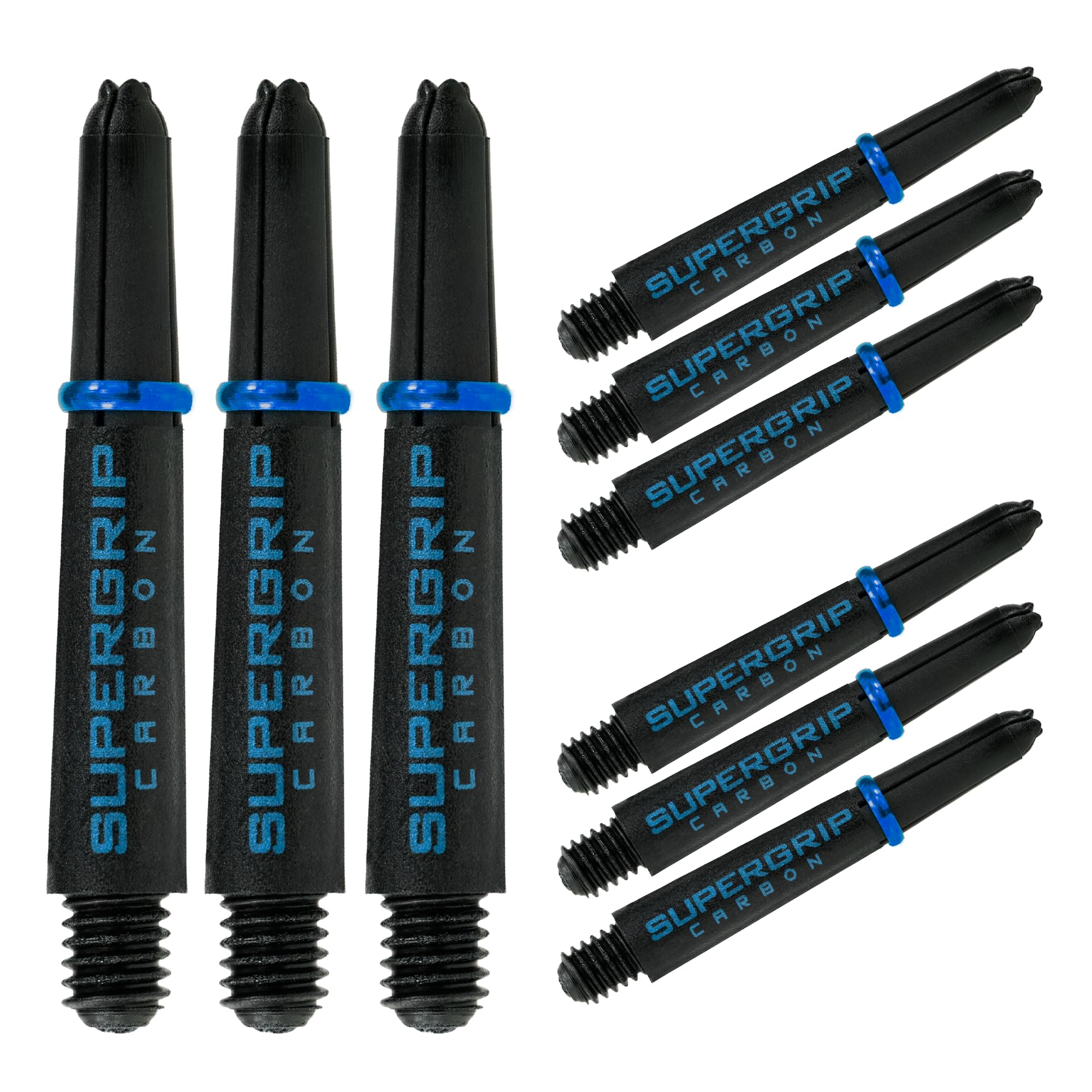 Harrows Darts 3 x Sets of Supergrip Carbon Dart Stems - 9 Dart Shafts in Total