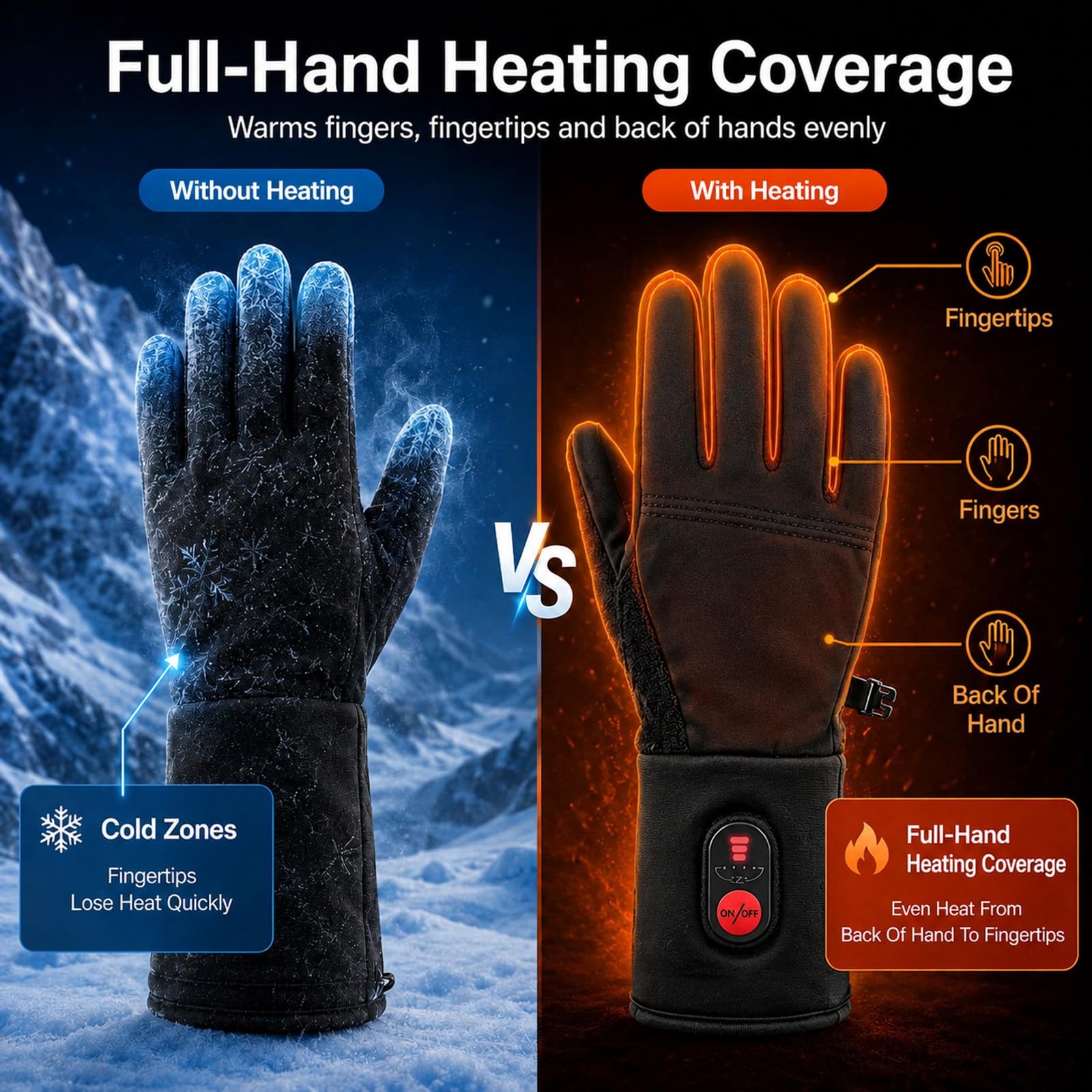 Sun Will Raynaud Guanti riscaldati per uomo e donna, batteria ricaricabile, guanti riscaldati sottili, termici invernali per ciclismo, guida, caccia, lavoro, corsa, campeggio, scaldamani per artrite