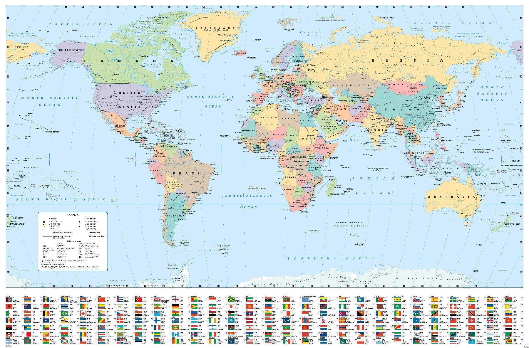 最新 世界大地図 ATLAS OF THE WORLD 最新世界大地圖 / [Latest World Map].: Geographicus Rare