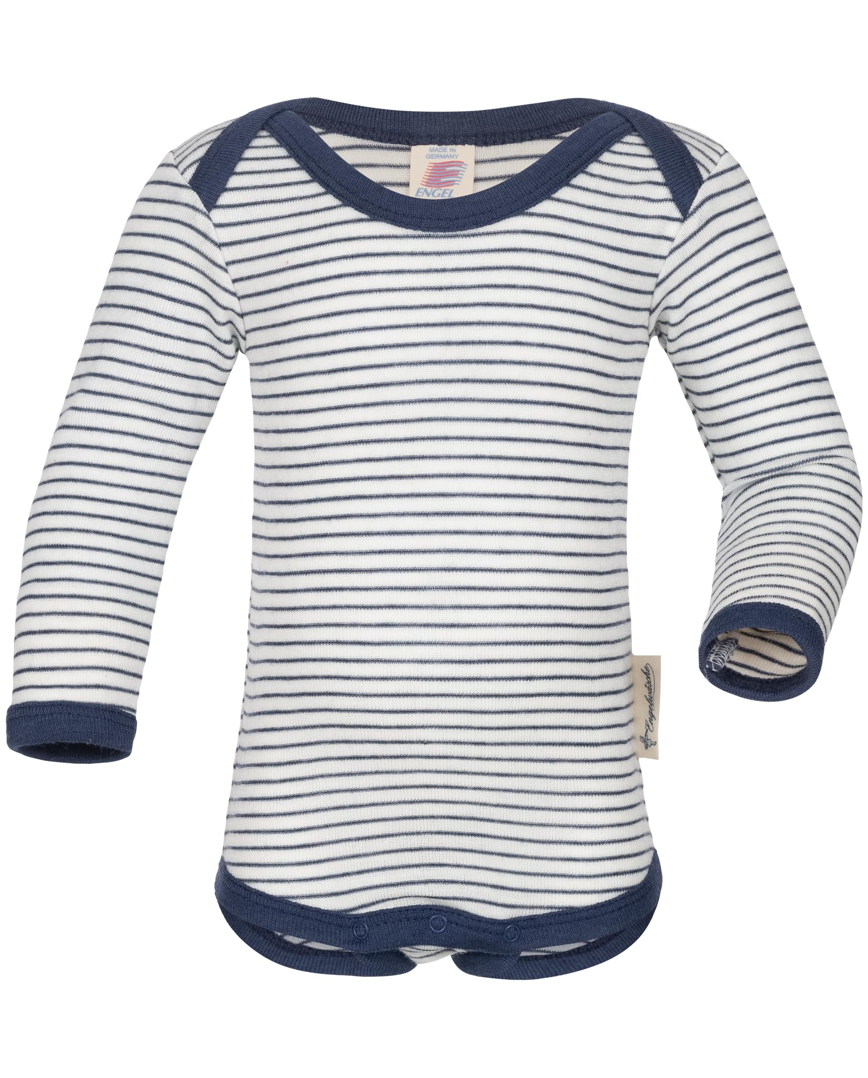 Engel Baby Body Langarm, 70% Wolle (kbT), 30% Seide, Natur