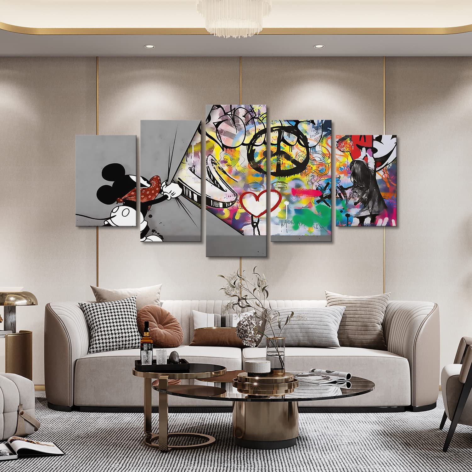 Amazon.co.jp: バンクシー アートパネル 5枚 Banksy ストリート