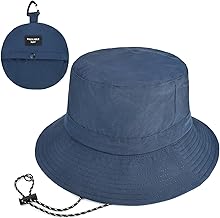 EINSKEY Packable Bucket Hat with Chin Strap for Men Women, Quick Dry Adjustbale Sun Hat for Beach Safari Fishing Hiking UV Protection