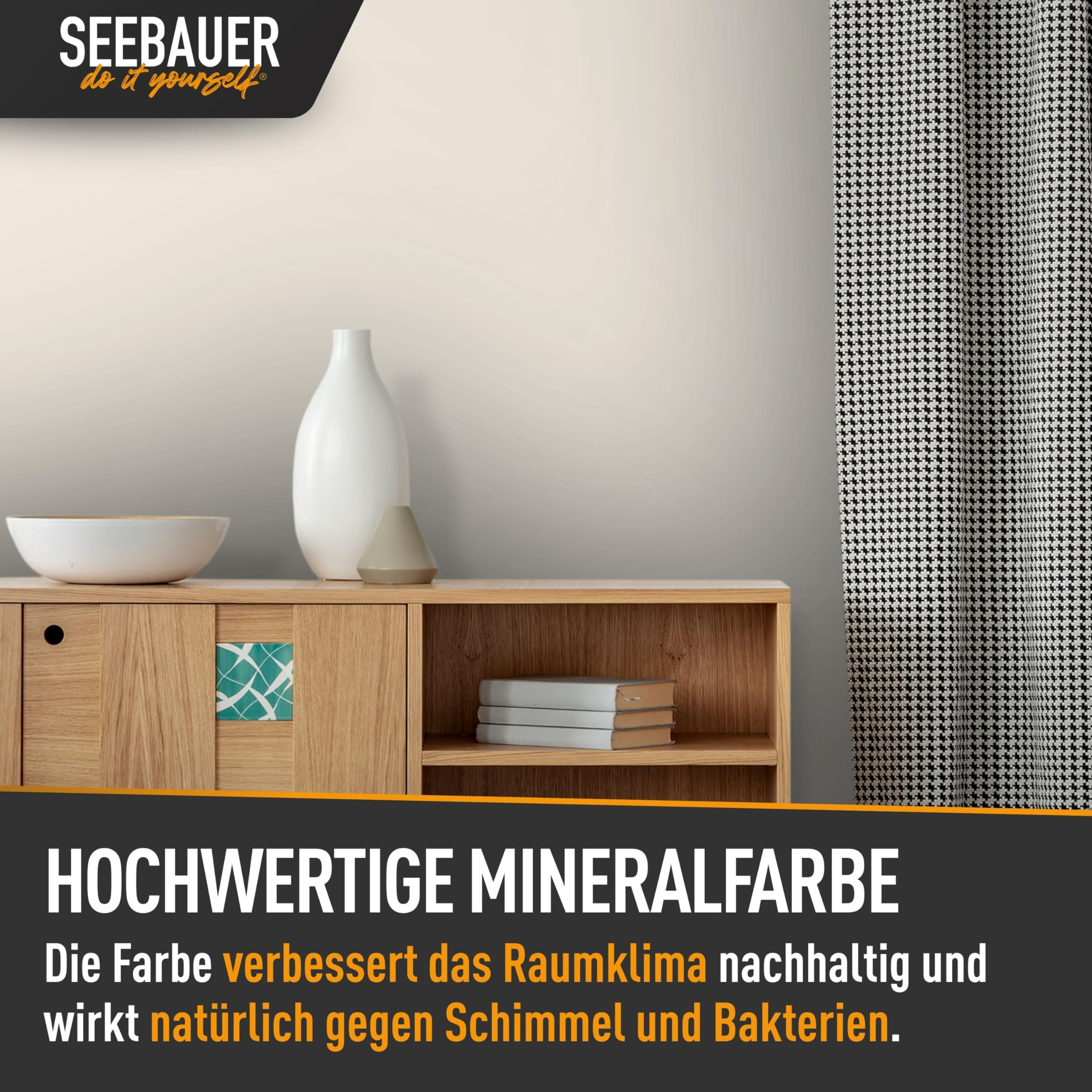 Kalkfarbe Beige für Innen 10L (No. 003 Orchid Dream) - Antibakterielle Innenfarbe für Putz, Beton & Mauerwerk - Atmungsaktive Mineralfarbe