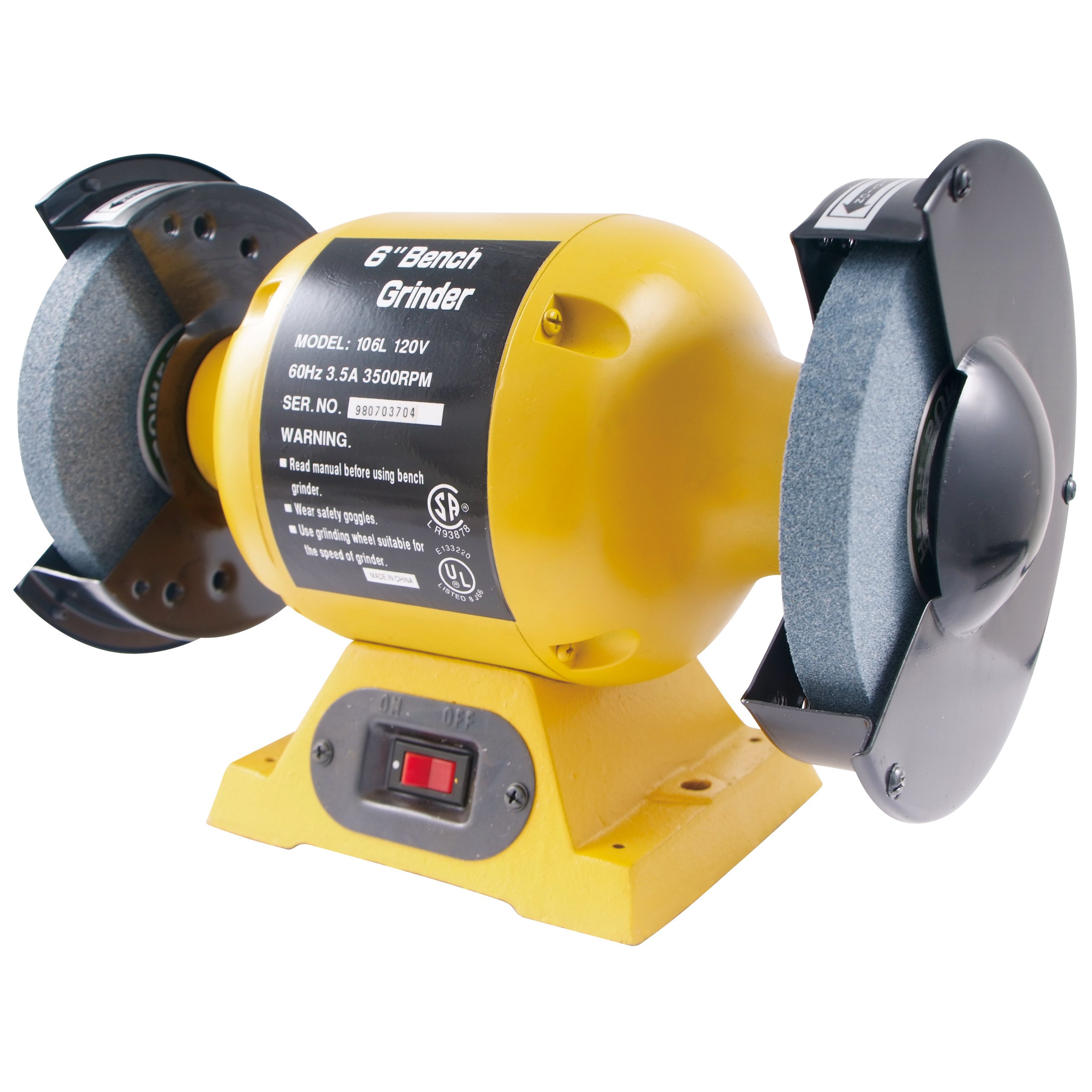 HHIP 7600-0028 Heavy Duty Bench Grinder, 8" Size, .75 HP (Pack of 1)