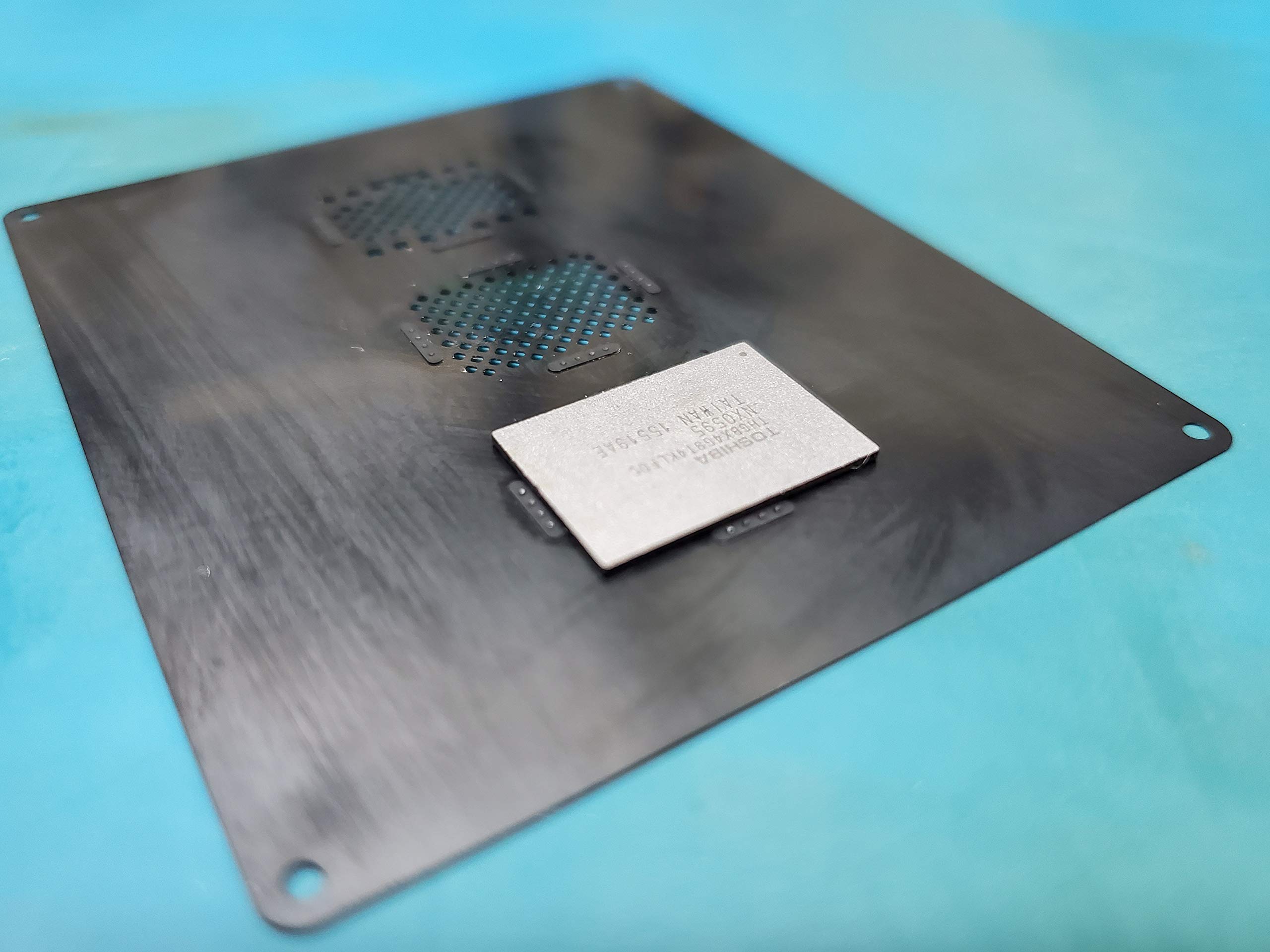 QianLi 3D BGA Reballing Stencil for iPad 1 2 3 4 Mini 1 2 3 4 Air 1 2 Pro iPhone XR XS X 8 7 6S 6 5 4 NOR NAND Hard Disk PCIE Planting Tin Template Soldering Net iCloud Unlock Repair