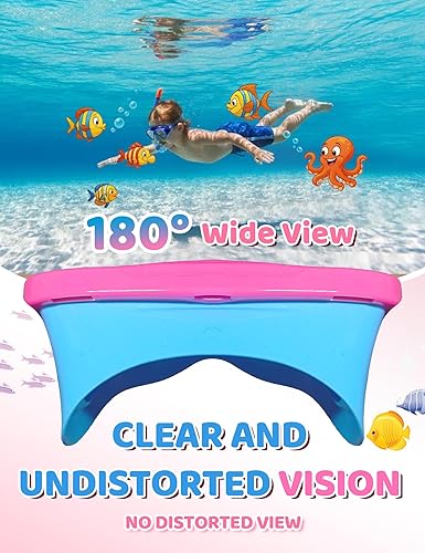 Miniatura 6 de Vvinca Kids Swim Goggles with Nose Cover, Snorkel Diving Mask Fabric Strap Anti Fog Anti Shattered Lens Goggles for Kids 3-15