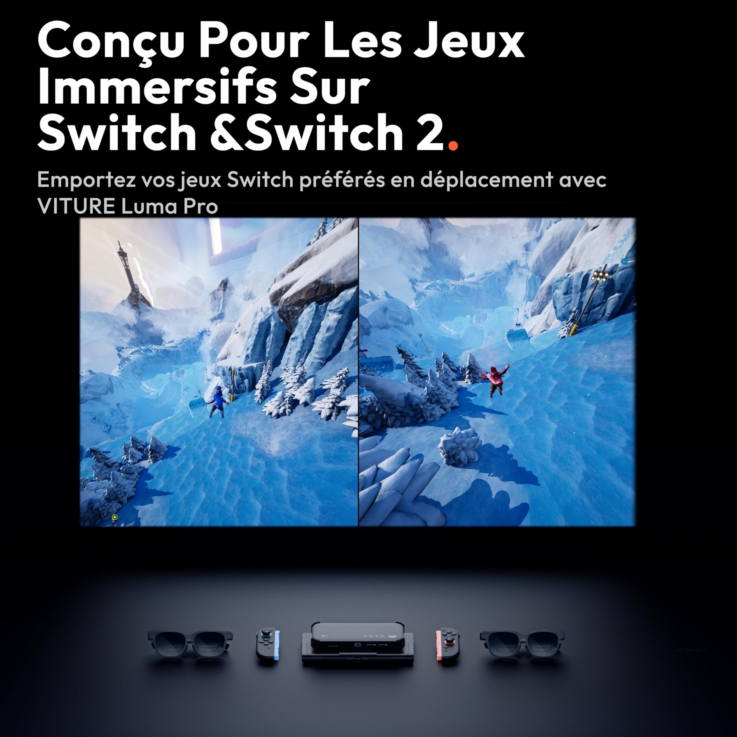 VITURE Pro Mobile Dock, Première expérience XR immersive pour la Switch 2, Streaming&Jeu en coopération, Compatible avec PS, Contenus 2D/3D, Fire TV, Appareils HDMI, pour écran USB-C&Lunettes XR/AR