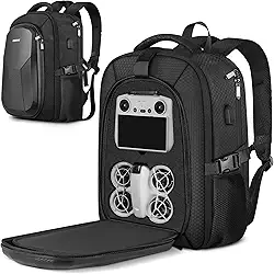 PEKREWS Capa Neo, mochila Neo de grande capacidade para controle DJI RC 2/N3/N2, bolsa expansível para drone de viagem compatível com laptop de 15,6 polegadas e DJI Fly More Combo, à prova d'água RC 2