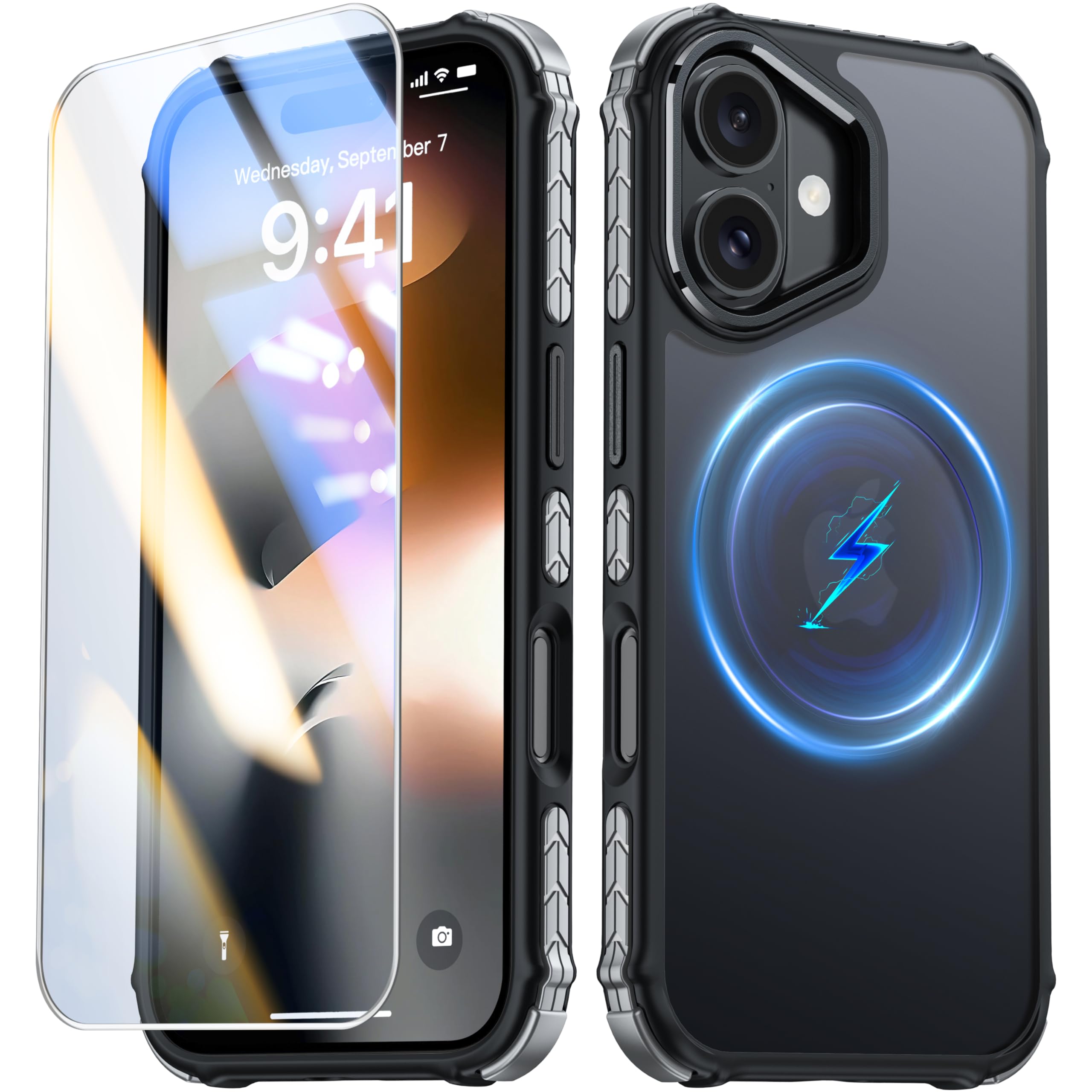 Coque Pour Apple Iphone 16 En Noir Etui Housse De Protection En Silicone Tpu Flexible 4063758583313