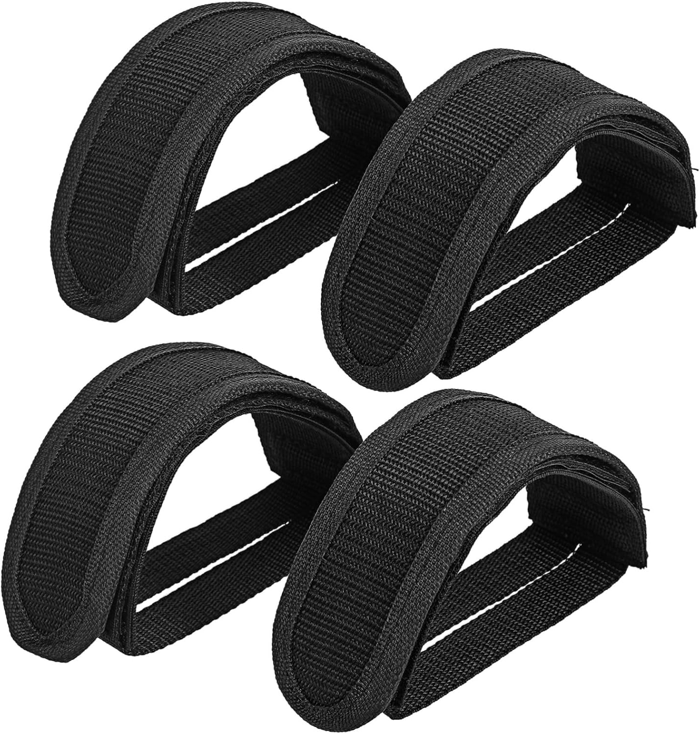 2pcs Adjustable Cycling Pedal Straps Sturdy Foot Straps for Exercise Toe Clips for Outdoor Riding and Training