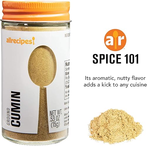 Miniatura 3 de Allrecipes Taste of Mexico (cilantro, comino molido, mezcla de fajita) en frascos de vidrio con tapas de tamiz extraíbles para rociar, juego de 3