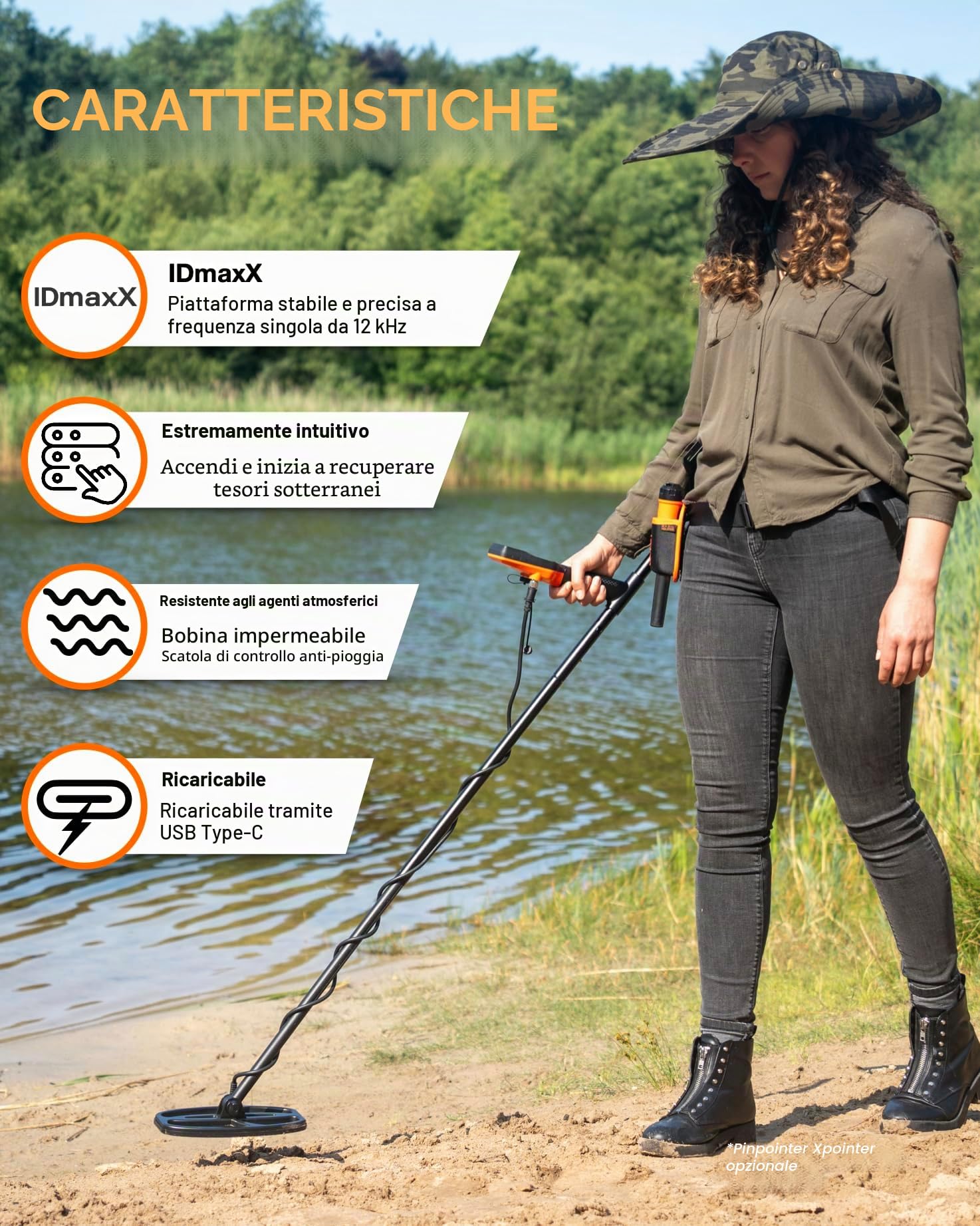 Quest X1 IDmaxX - Kit completo metal detector con accessori
