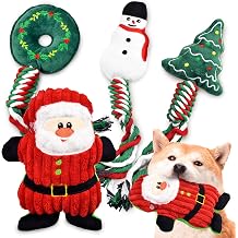 4 Pack Christmas Dog Toys, Christmas Squeaky Dog Toys Gifts for Large Medium Small Puppy,Dog Chew Toys,Christma Dogs Toys Gift
