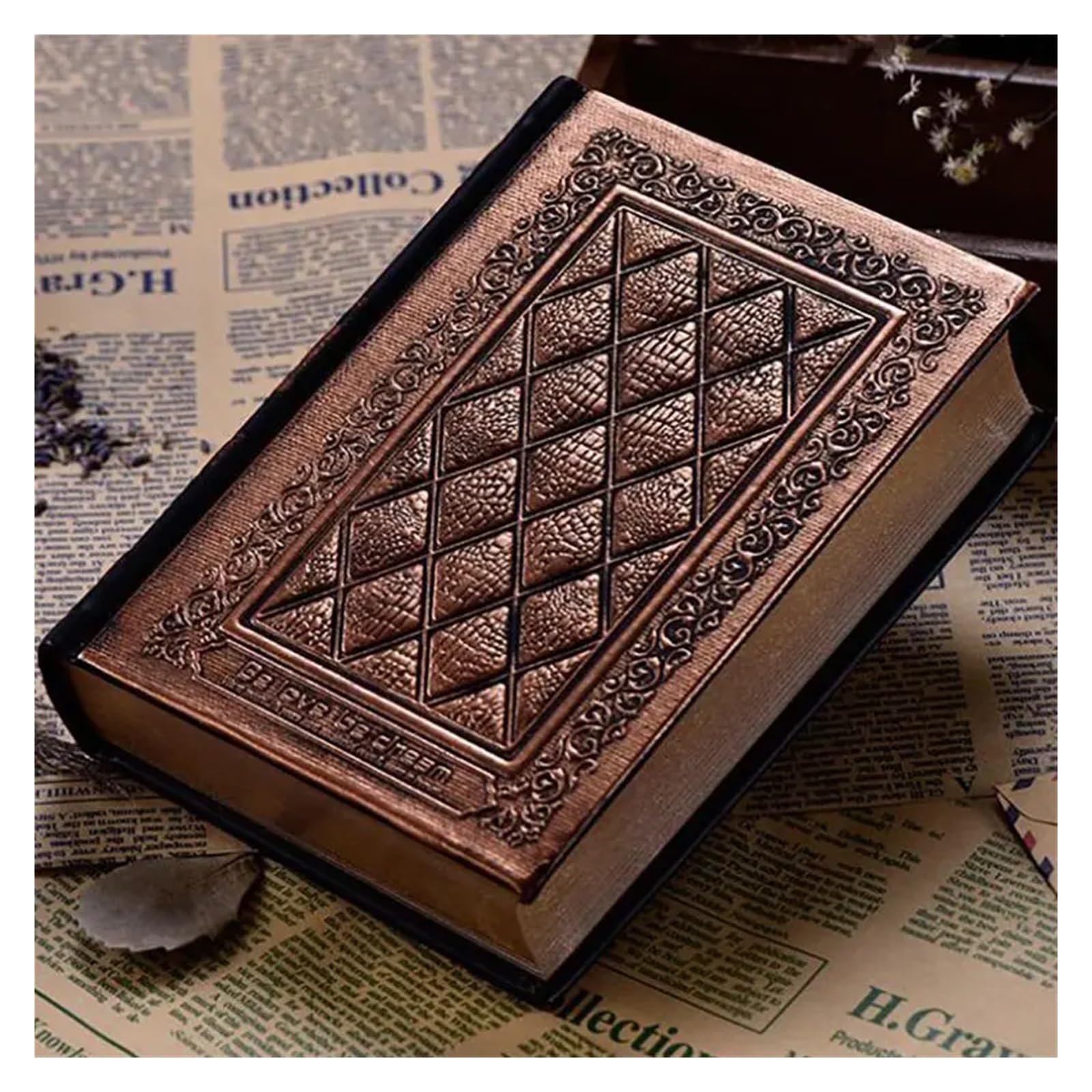 Cuaderno diario vintage con tapa dura de cuero for estudiantes, cuaderno de bocetos, cuaderno de notas, diario de viaje, cuadernos de escritura para Mujeres y Hombres(Bronze)