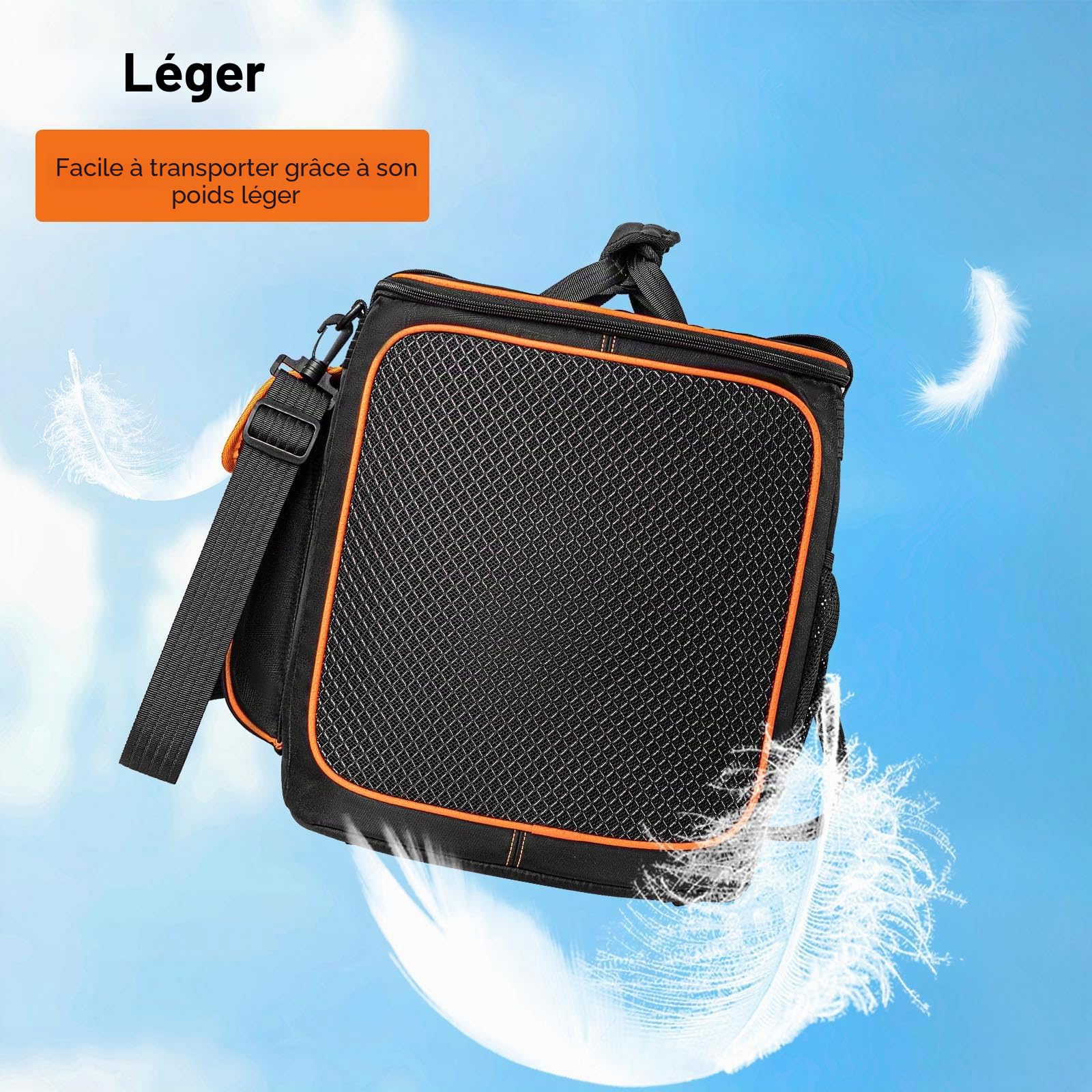 Sac de voyage pour JBL Partybox Encore 2 – Étui de transport résistant aux chocs avec port de charge directe et maille ventilée pour haut-parleurs, fêtes en plein air/camping (convient pour