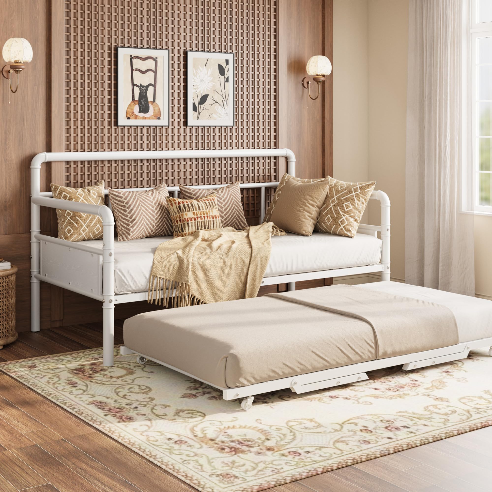 IDEALHOUSE Vintage Metal Trundle