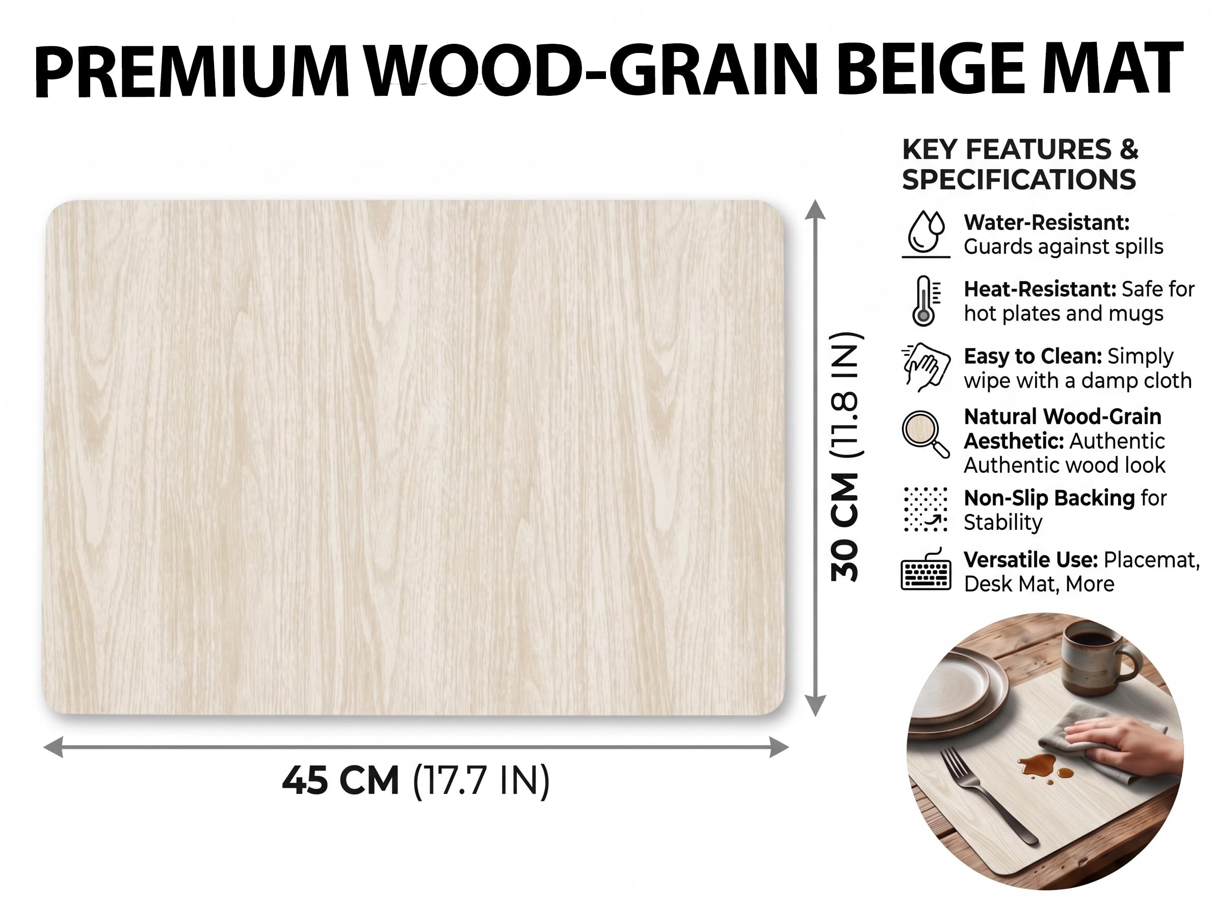 RichAxis G Beige Placemats - Protect & Style Your Table -2