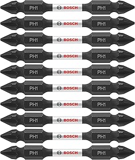 BOSCH ITDEPH12503 3-Pack 2-1/2 In. Phillips #1 Impact Tough Double-Ended Screwdriving Bits