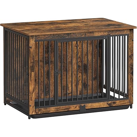 Feandrea Dog Kennel Furniture: Refined Rustic Dog House Sanctuary