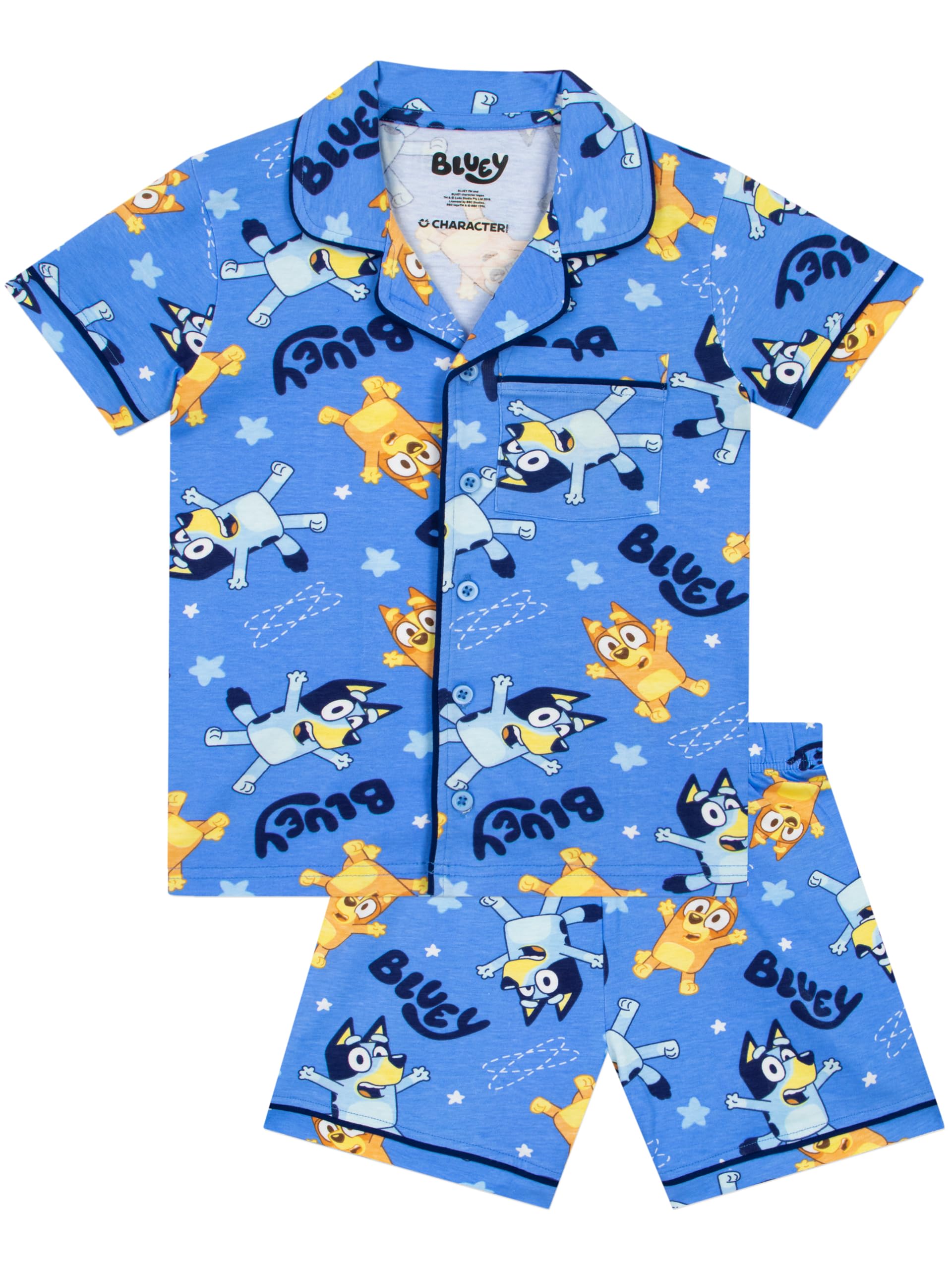 Bluey Boys Blue Y Pyjamas | Summer Pjs For | Bingo Pyjamas | | 18-24 Months