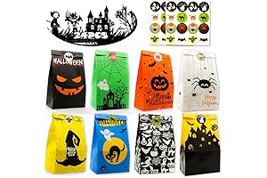 24 Pcs Halloween Treat Bags Stickers