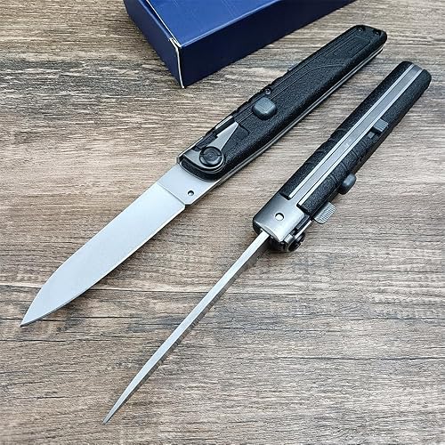 Miniatura 9 de Cuchillo de bolsillo plegable con bloqueo de botón de 7.7 pulgadas, cuchillos de apertura asistida de seguridad rápida, cuchillo utilitario EDC para