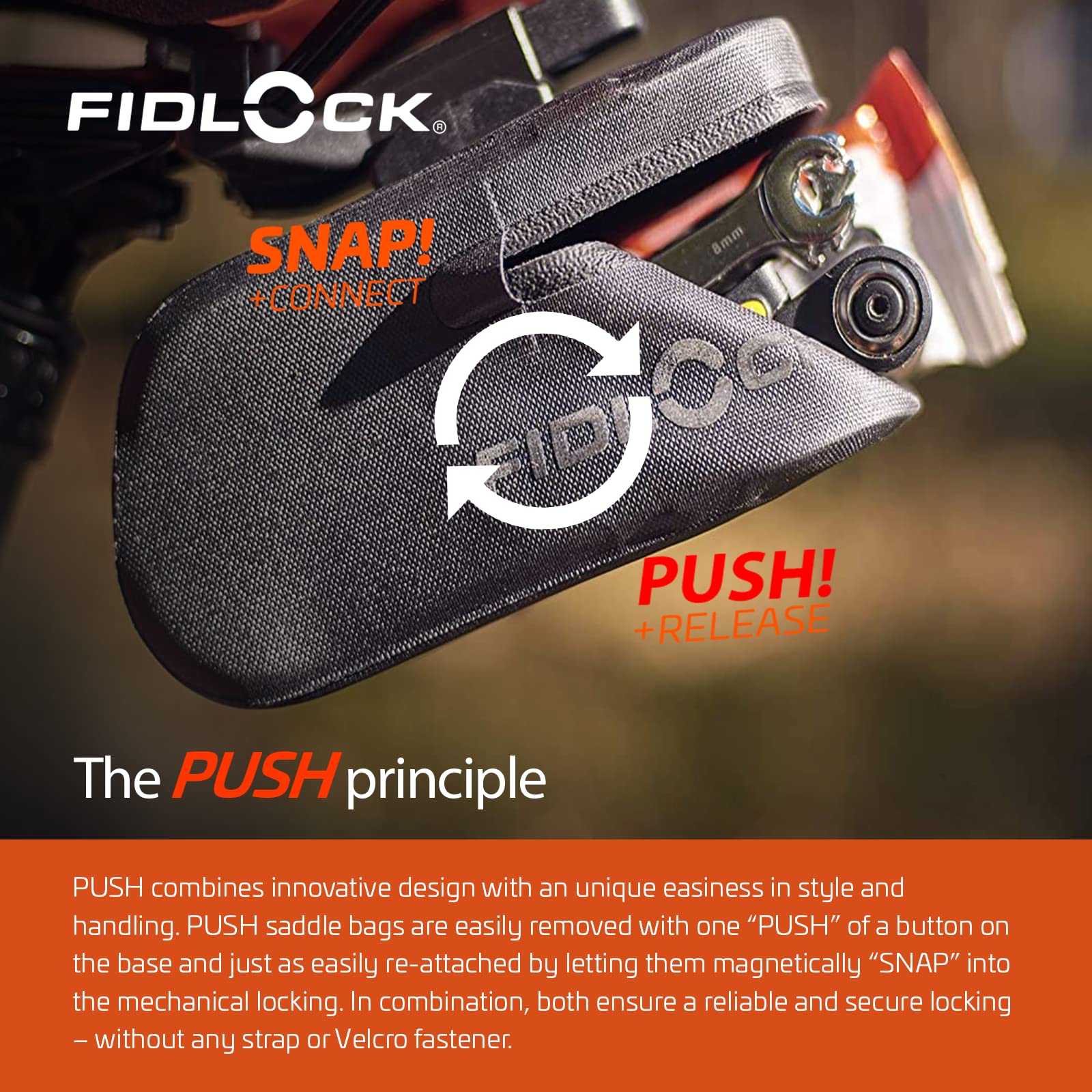 Amazon.co.jp: FIDLOCK プッシュサドルバッグ 400 シート下 バイク