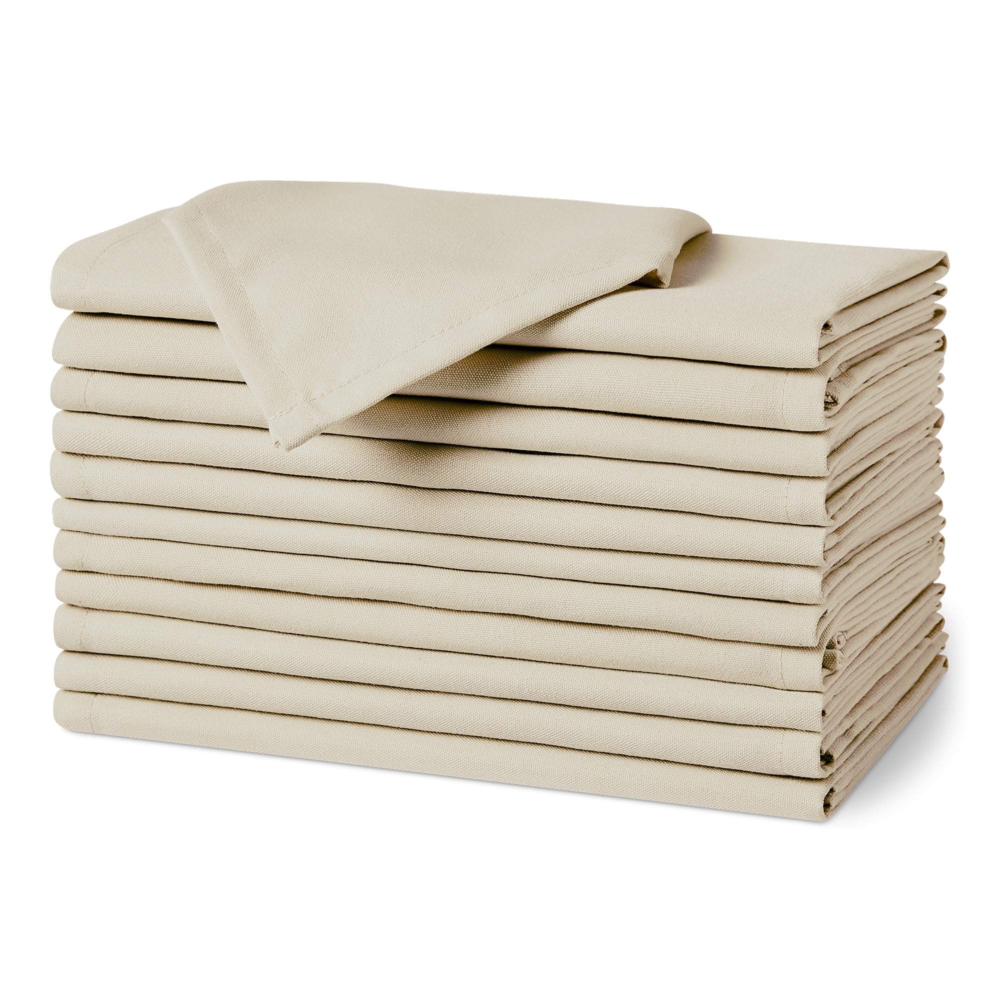 Amazon Basics Reusable Stain and Wrinkle Resistant Cloth Napkins, 43 x 43 cm (Se